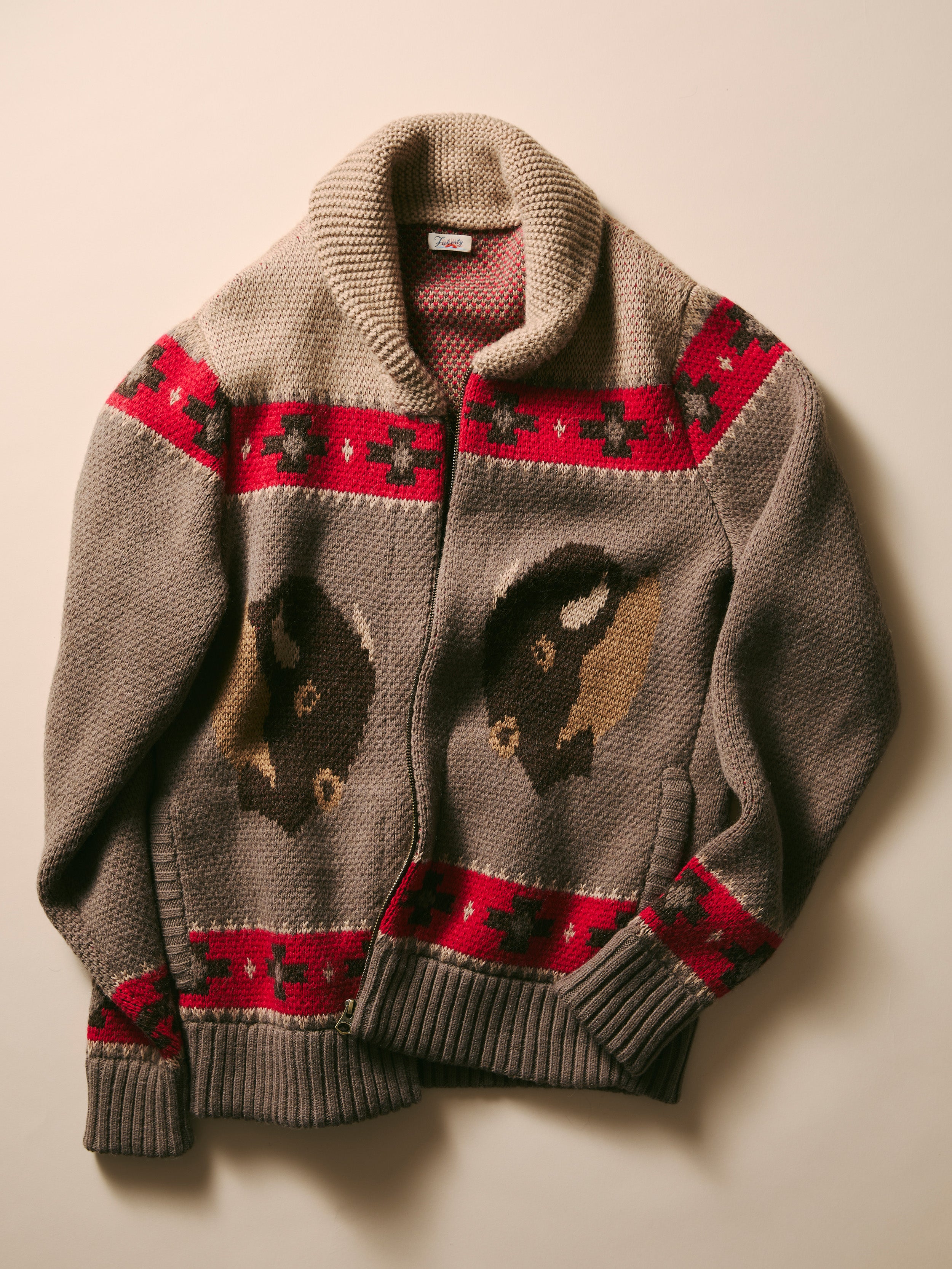 Steven Paul Judd Buffalo Zip Cardigan - Brown Winter Prairie