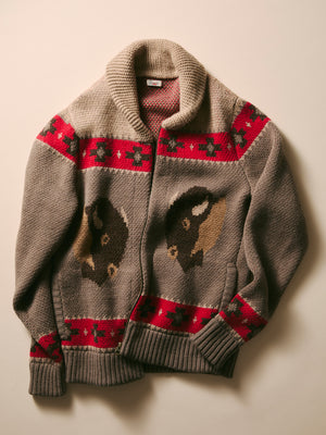 Steven Paul Judd Buffalo Zip Cardigan - Brown Winter Prairie