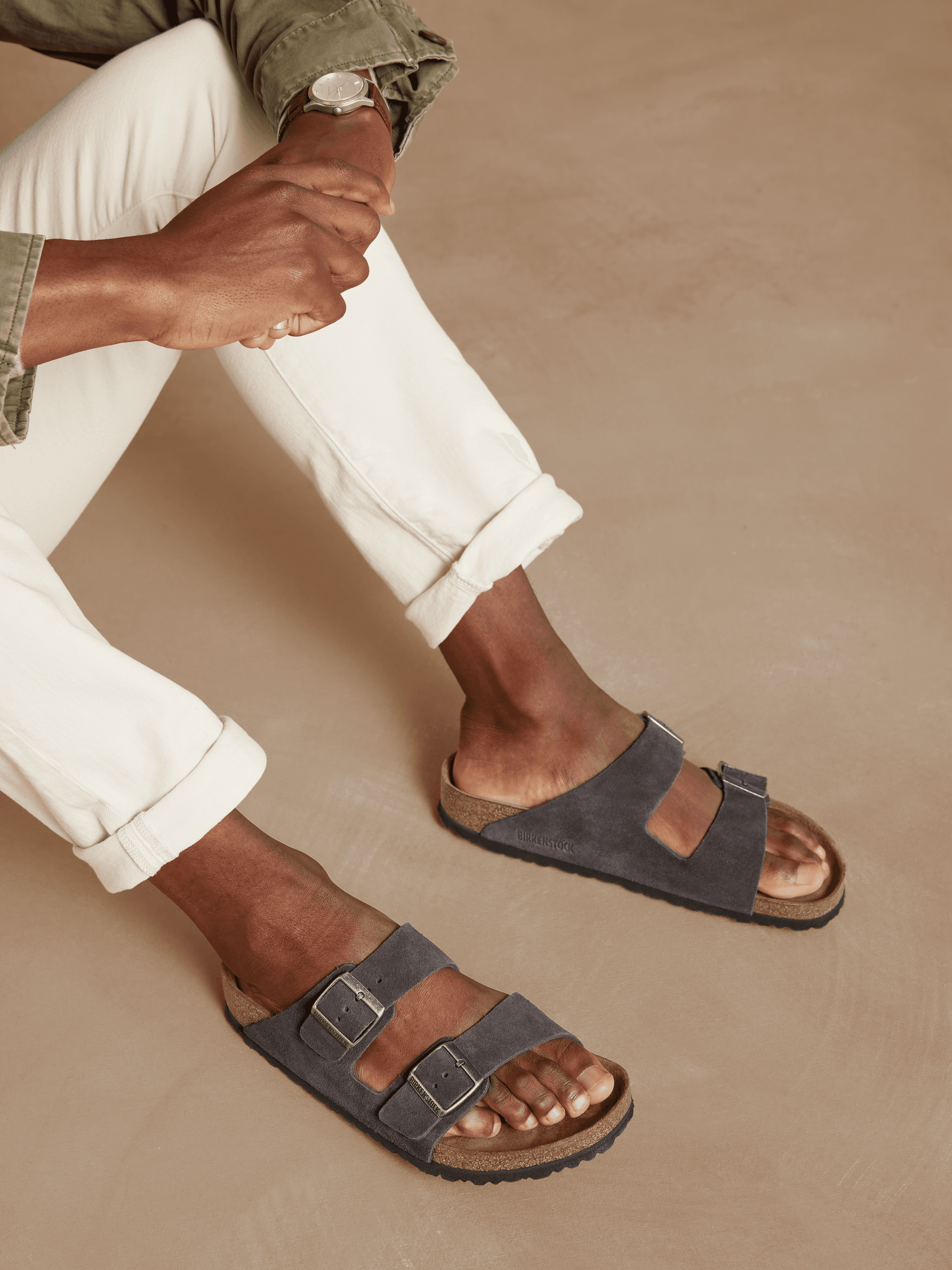 【BIRKENSTOCK】Arizona Bs Soft Narrow Fit サンダル メンズ Men's Birkenstock Arizona Soft Footbed - Velvet Gray