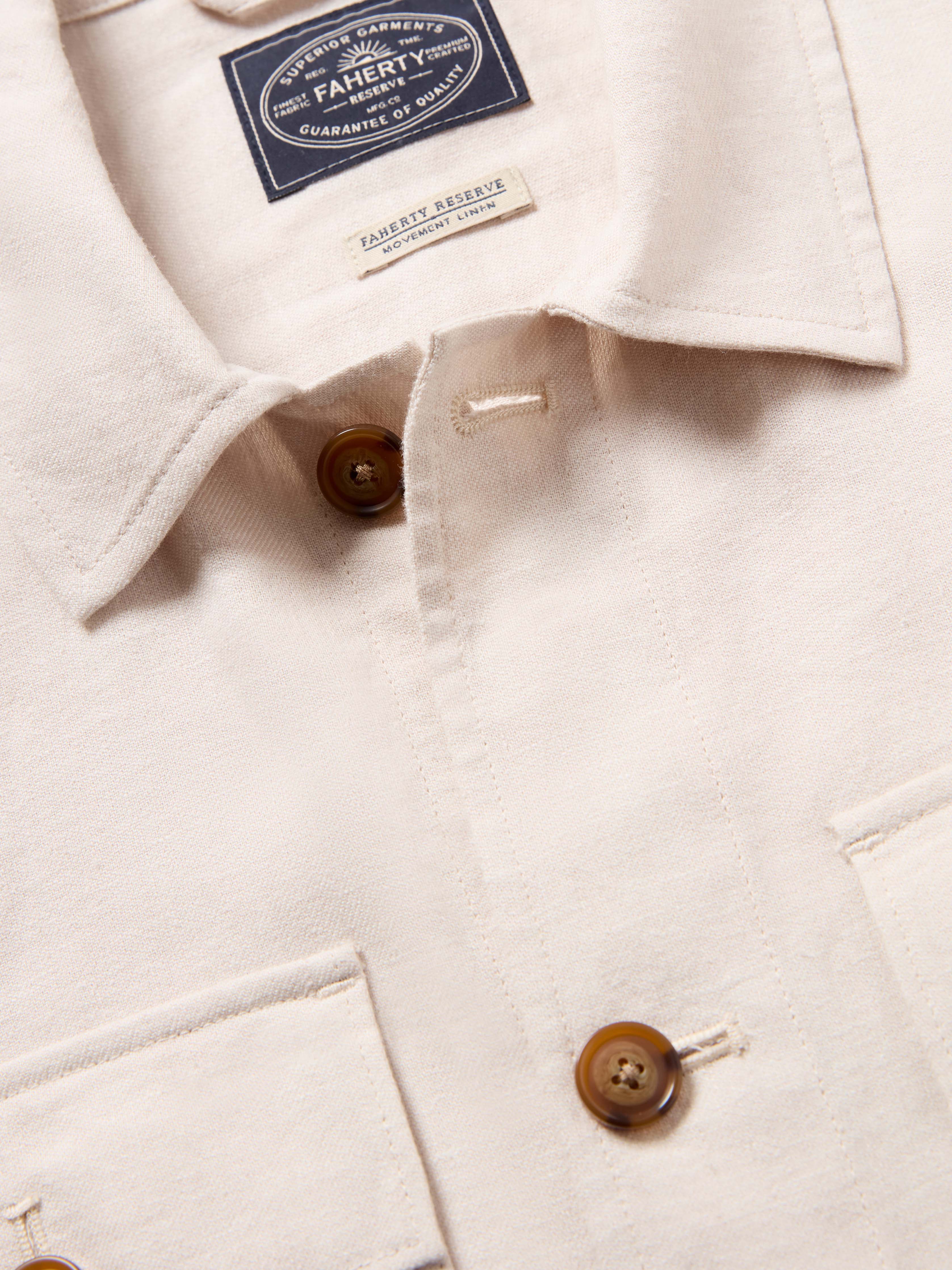 Movement™ Linen Shirt Jacket - Dorset Sand