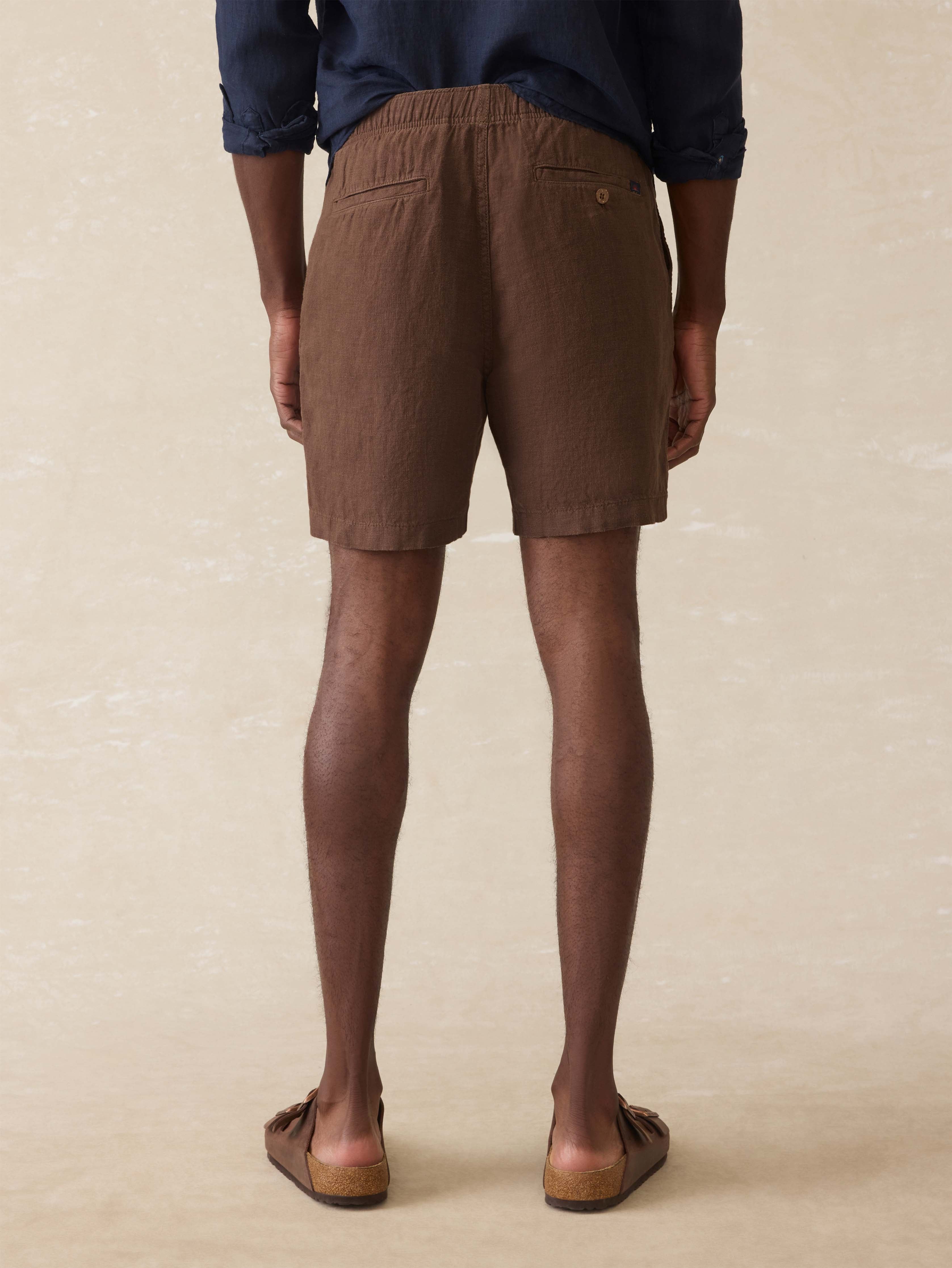 Essential Linen Short (6.5" Inseam) - Island Brown