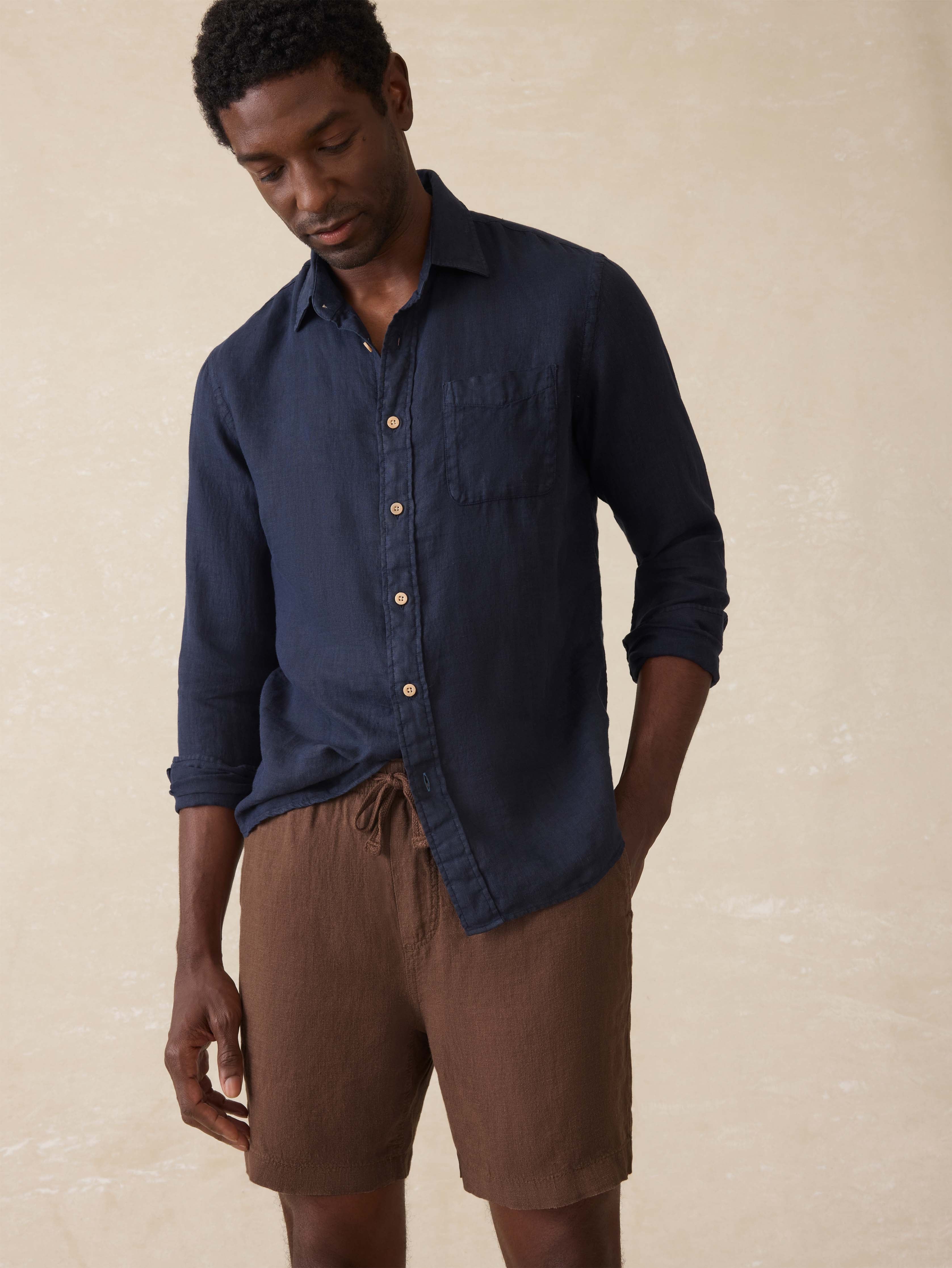 Essential Linen Short (6.5" Inseam) - Island Brown