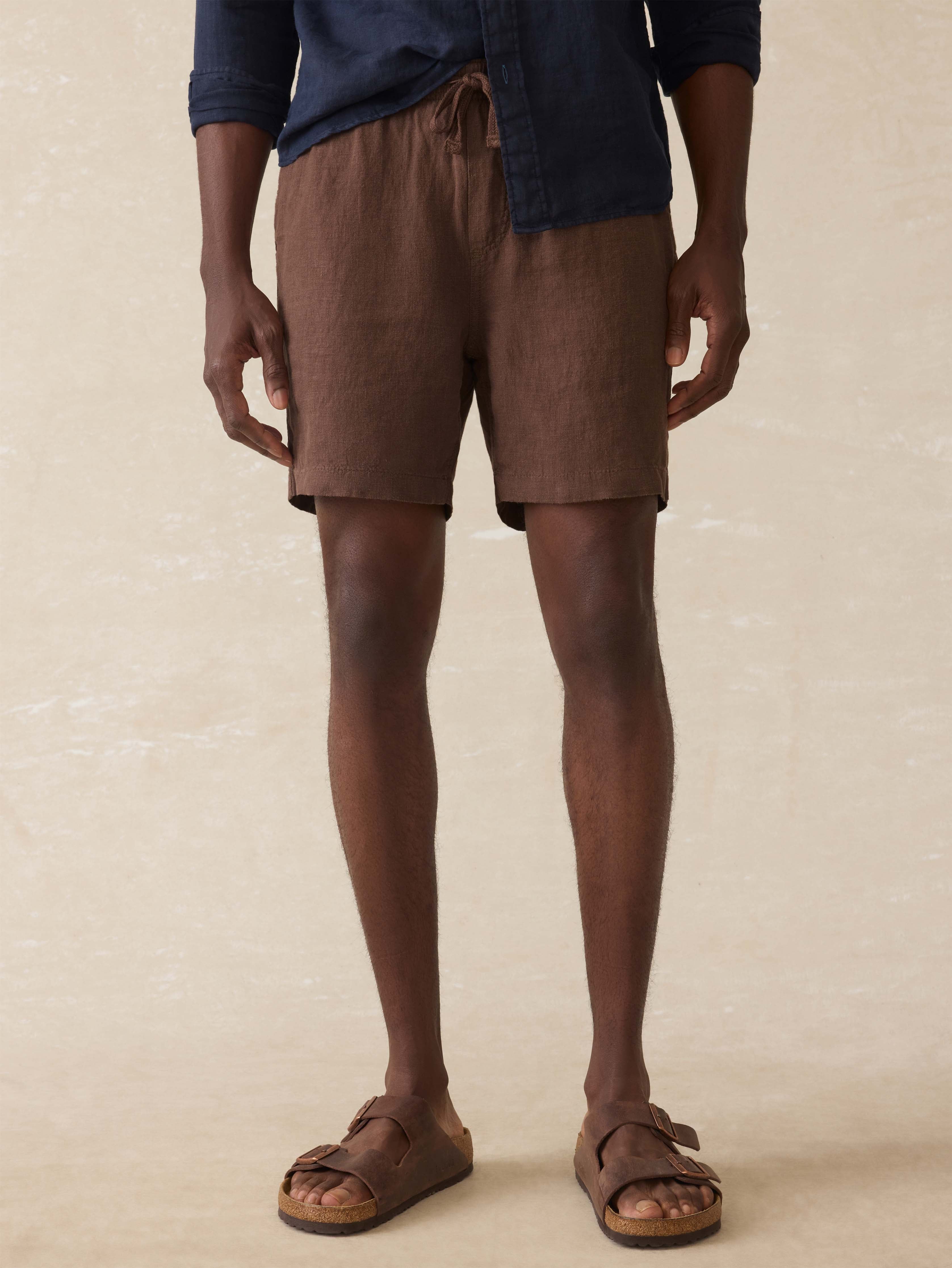 Essential Linen Short (6.5" Inseam) - Island Brown