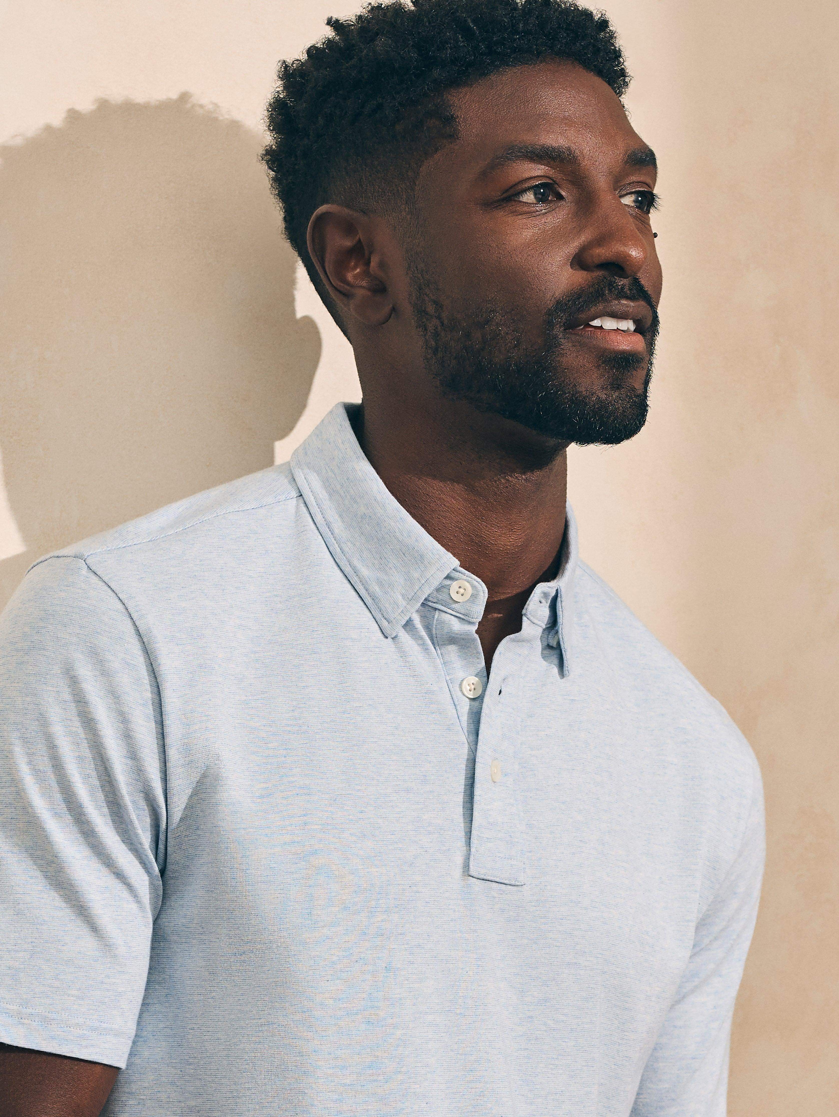 Movement™ Short-Sleeve Polo Shirt - Cardiff Blue Heather