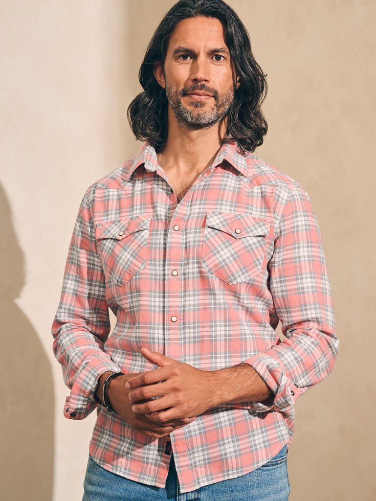 Twill Western Shirt - Sunrise Peak Plaid | Faherty Brand