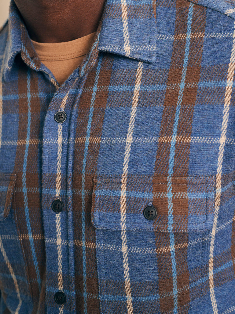 Ae Super Soft Flannel Shirt Men's Blue L Tall