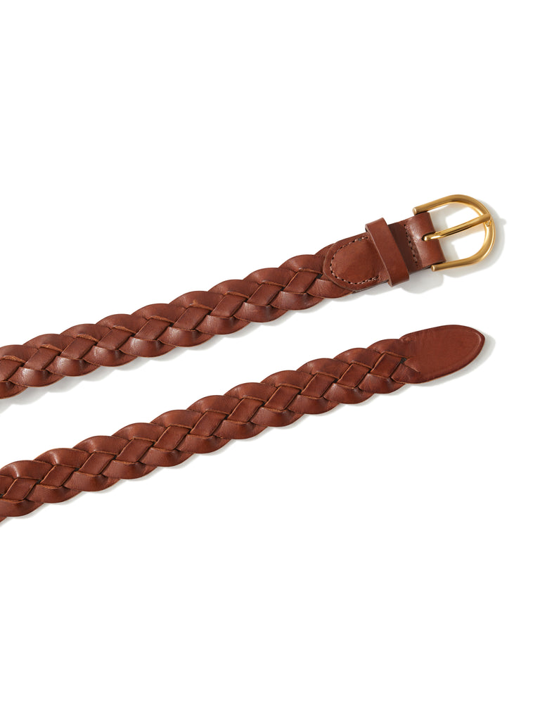 Tan Braided leather belt, Polo Ralph Lauren