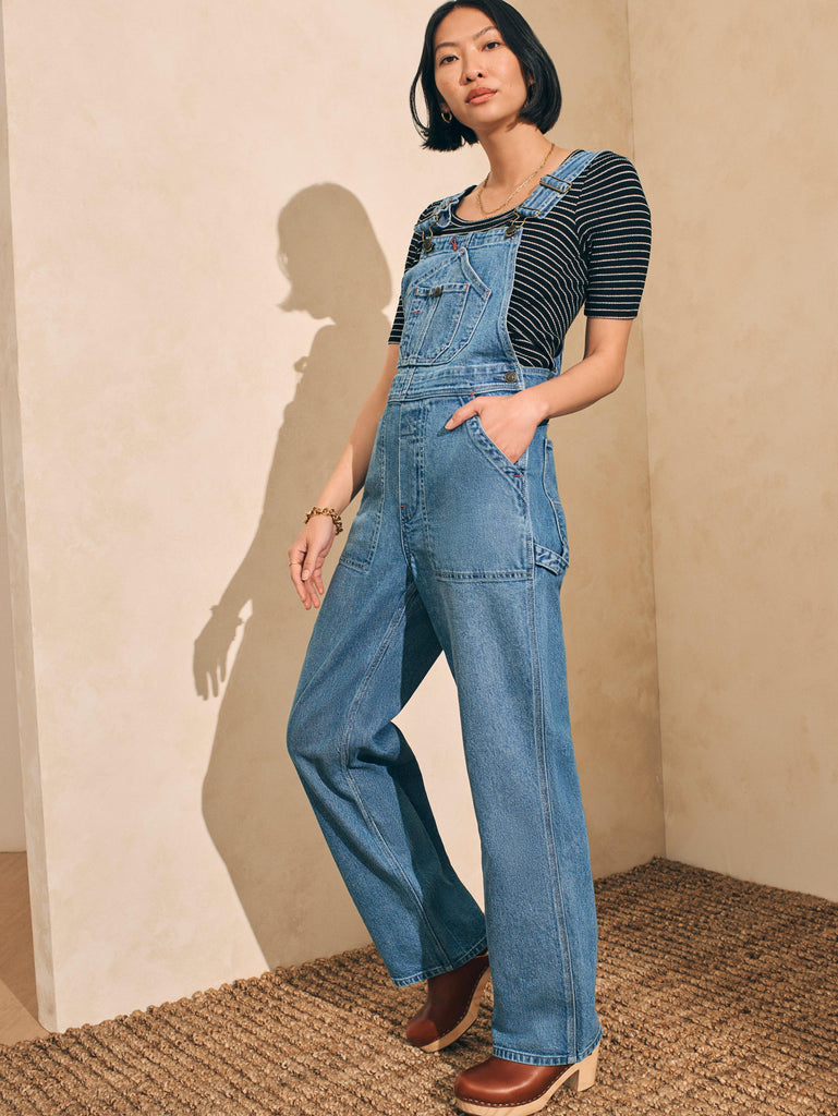 Organic Cotton Denim Overalls - Lakewood Wash