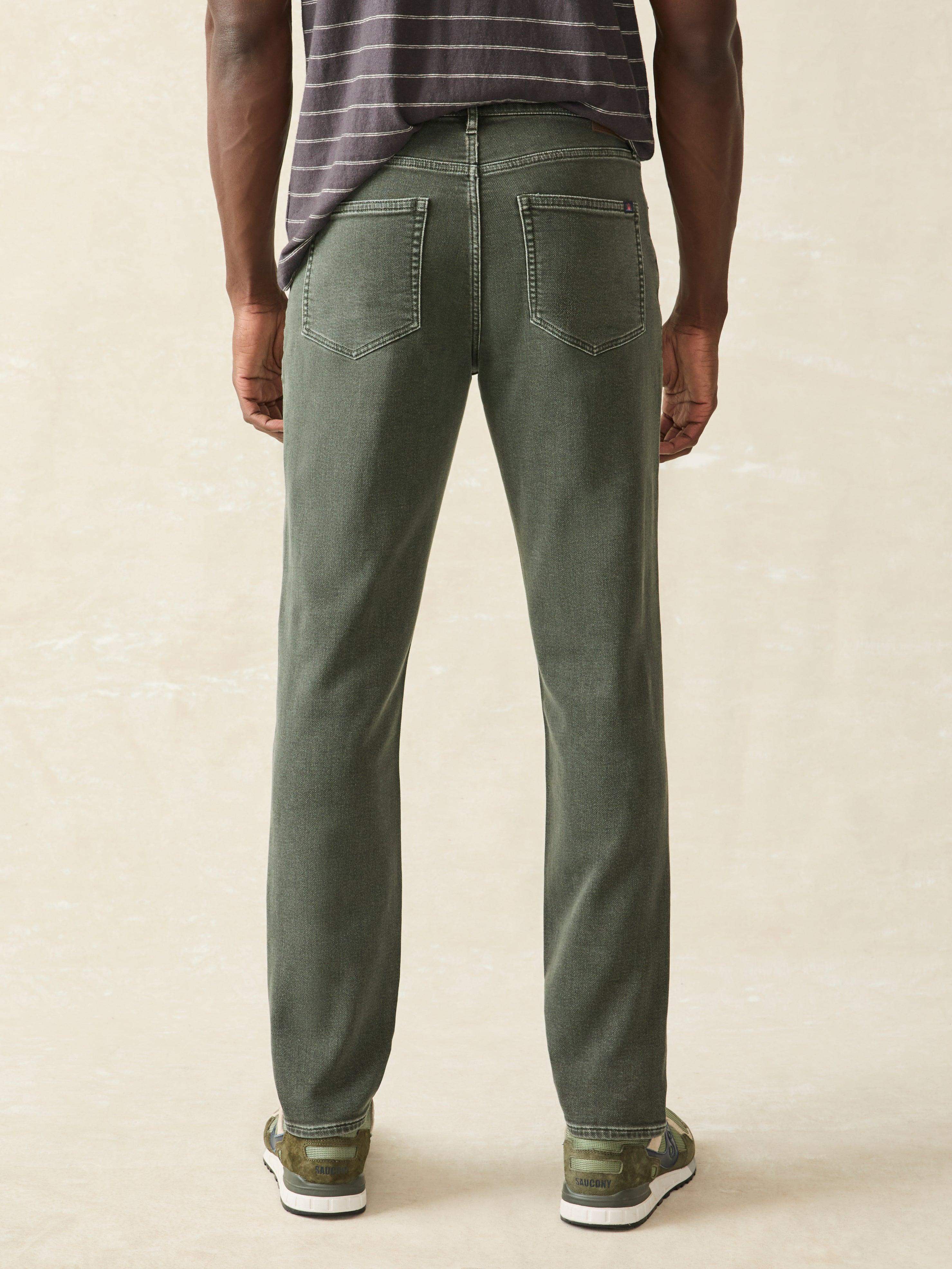Stretch Terry 5-Pocket Pant - Fall Olive
