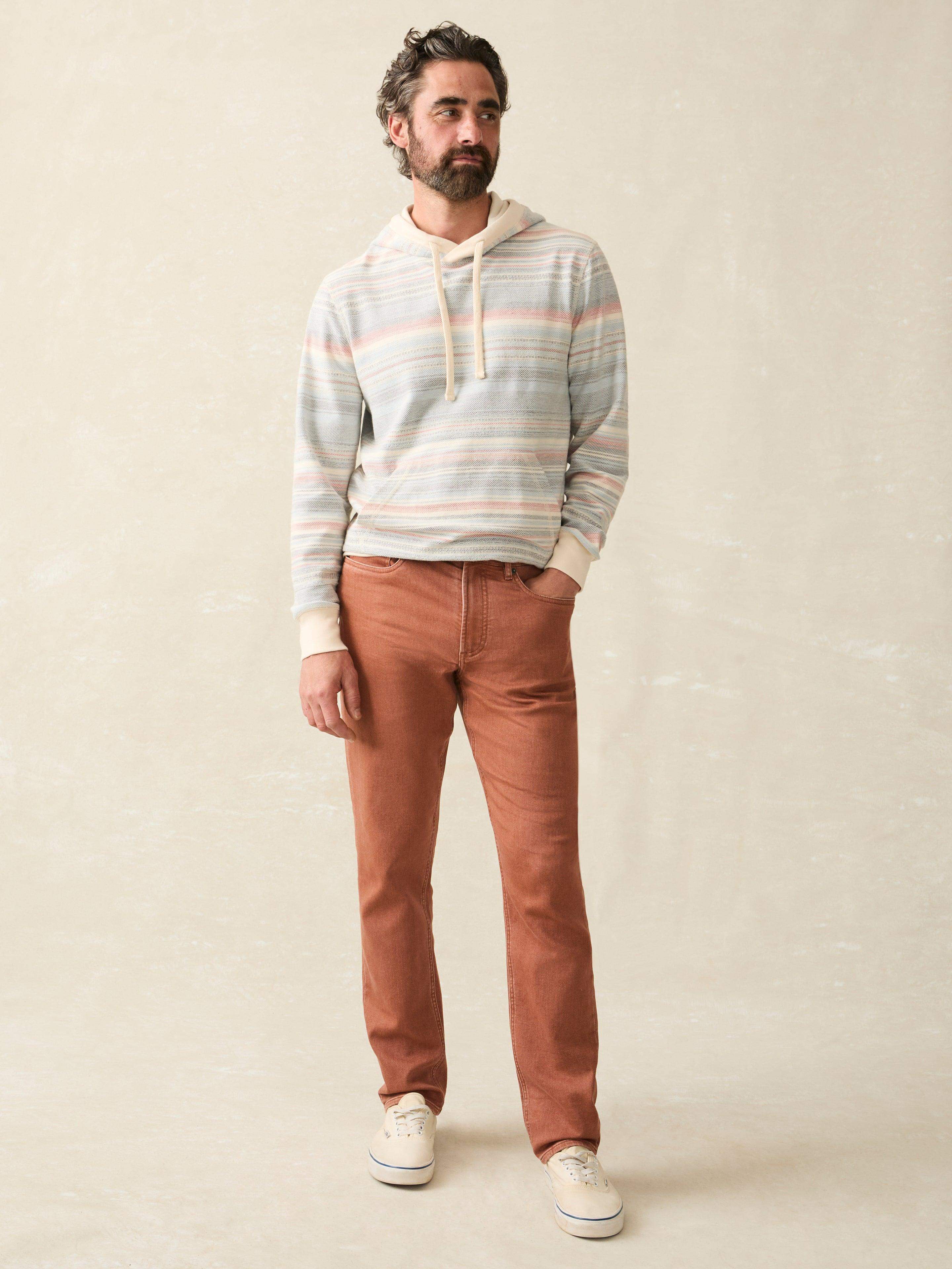 Stretch Terry 5-Pocket Athletic Fit Pant - Russet