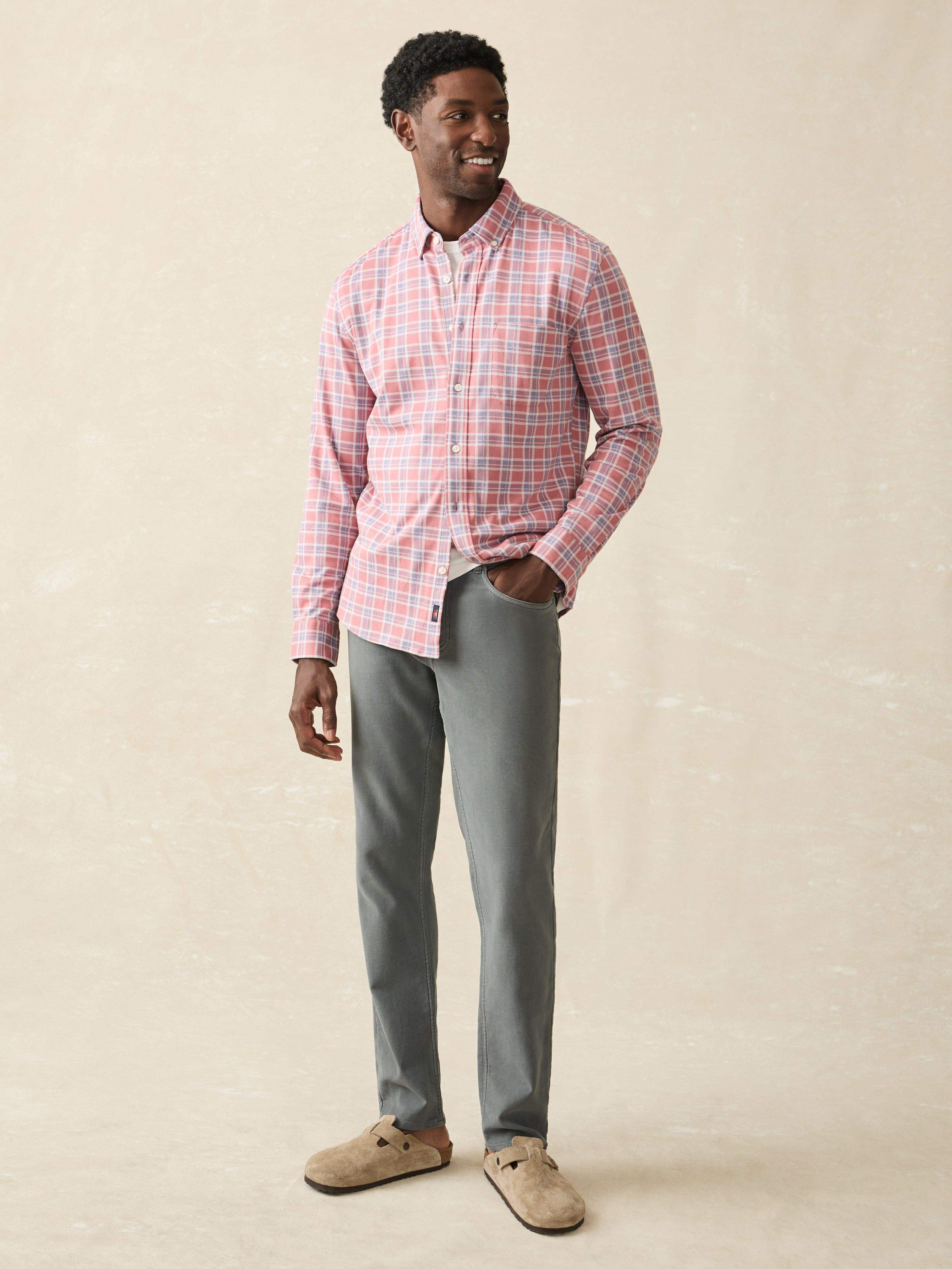 Coastline Knit Shirt - River Rose Plaid