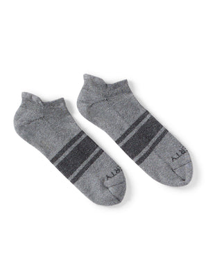 Surf Stripe Ankle Sock - Heather Grey