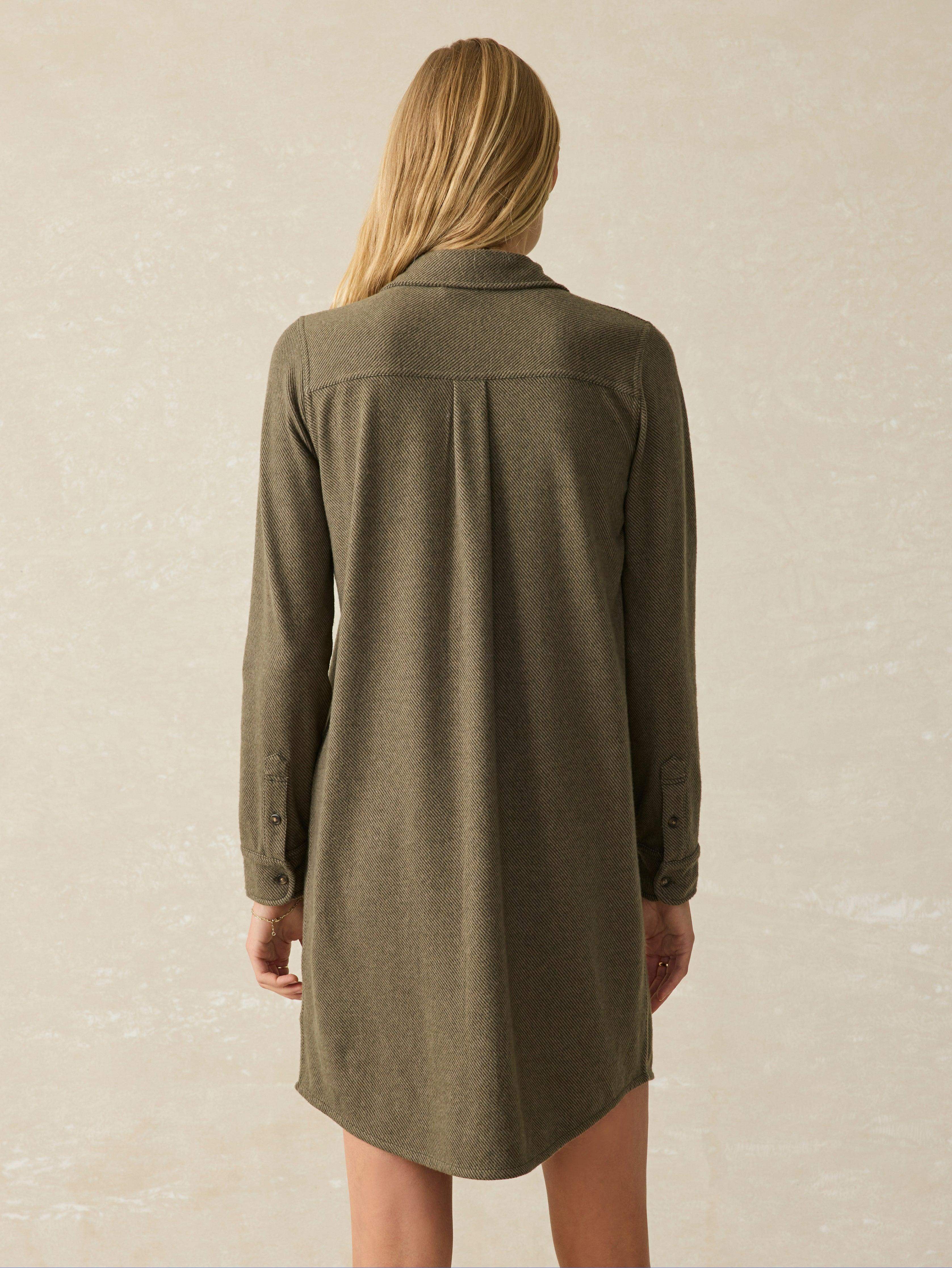 Legend™ Sweater Dress - Olive Melange Twill