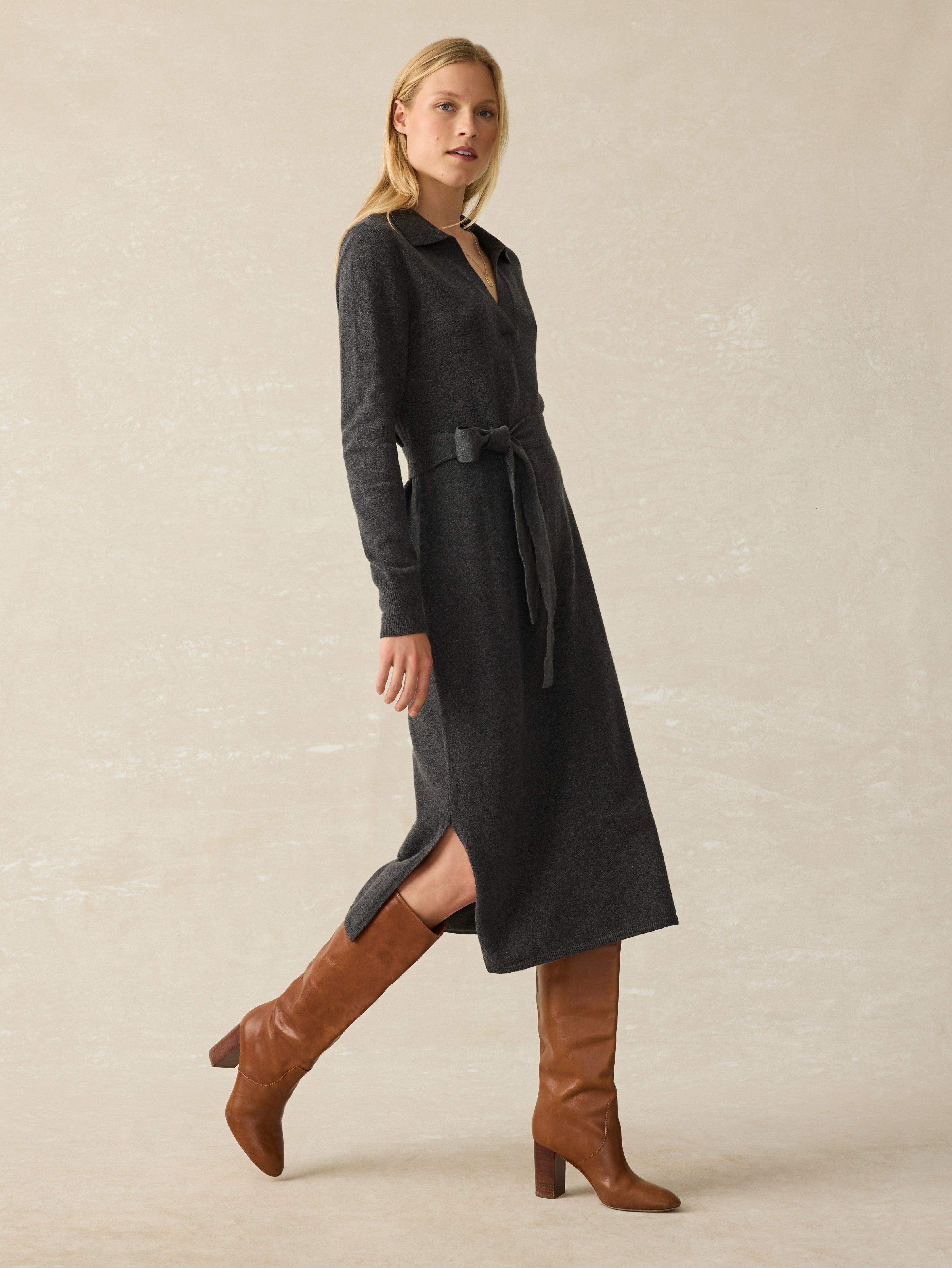 Jackson Sweater Dress - Medium Grey Heather