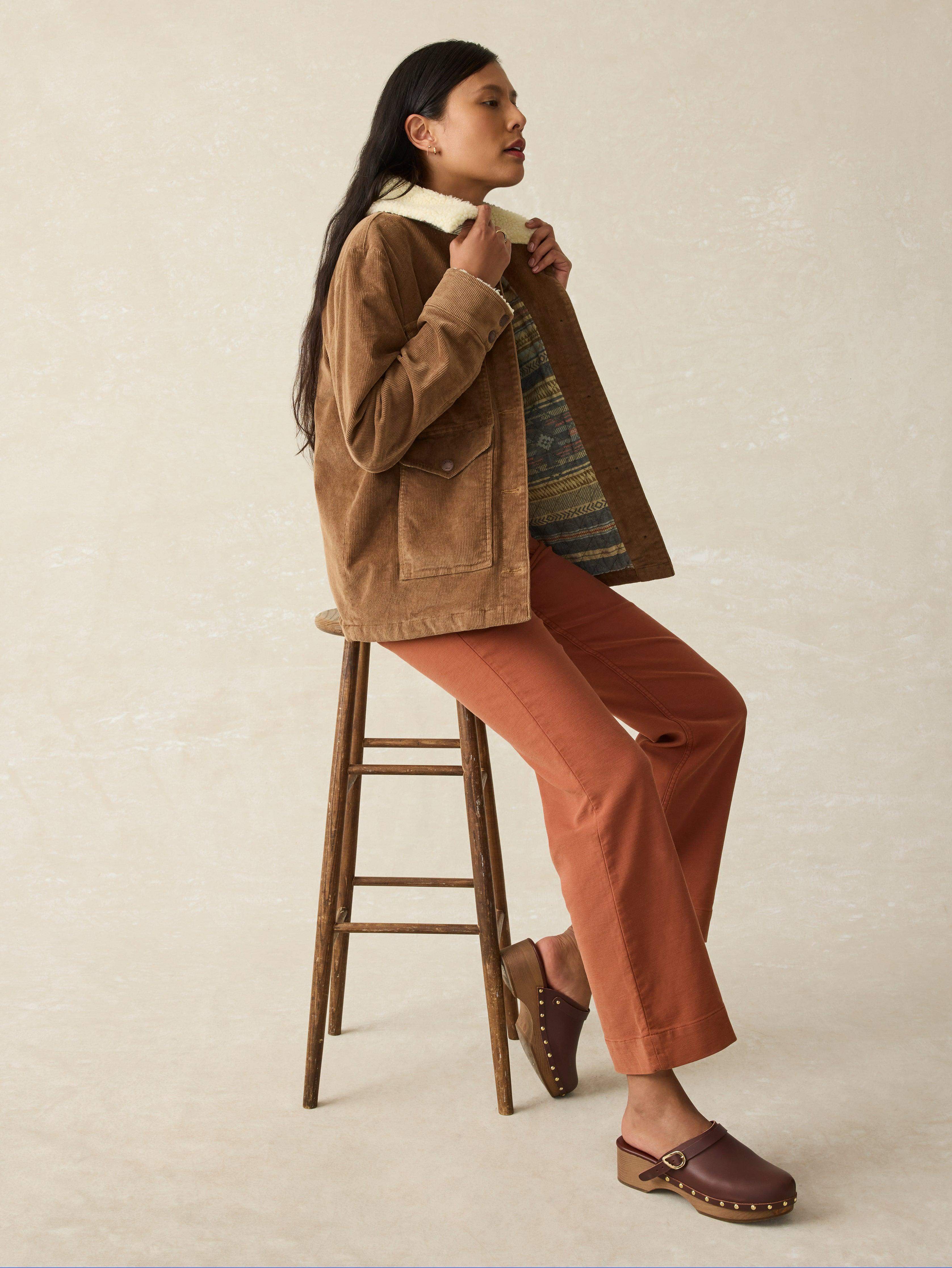 Doug Good Feather Corduroy Jacket - Cord Brown