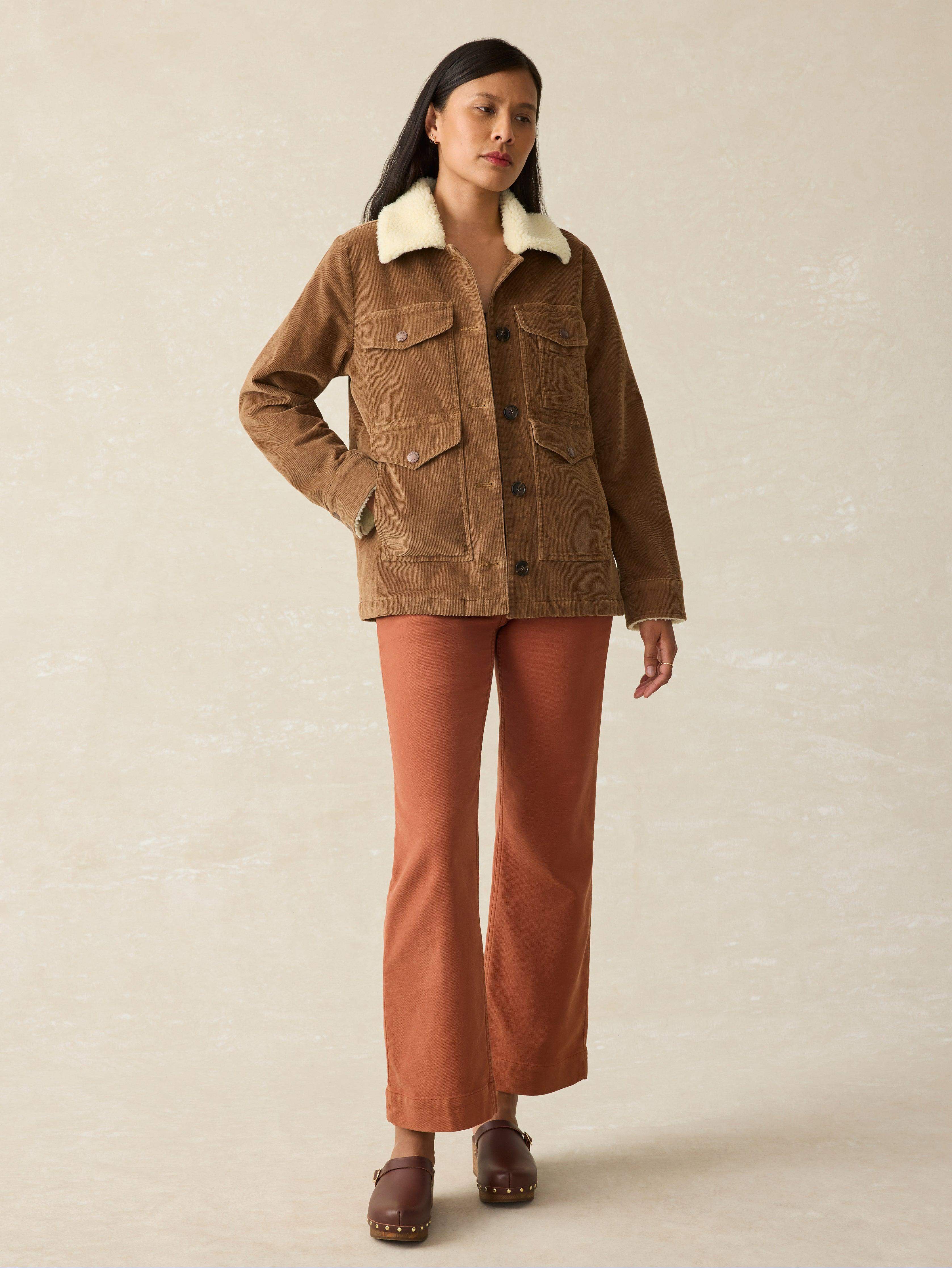 Doug Good Feather Corduroy Jacket - Cord Brown