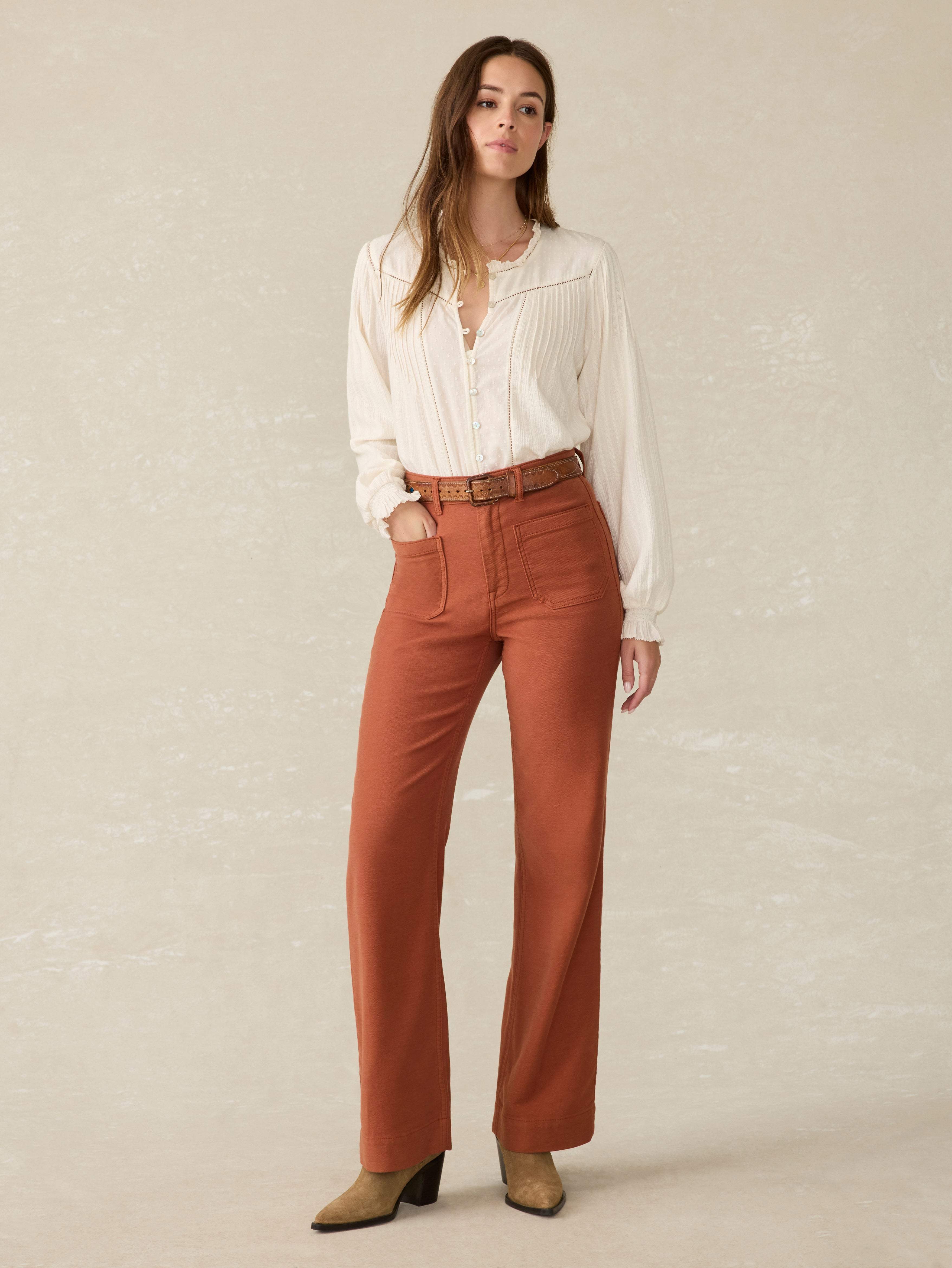 Stretch Terry Patch Pocket Pant - Imperial Topaz