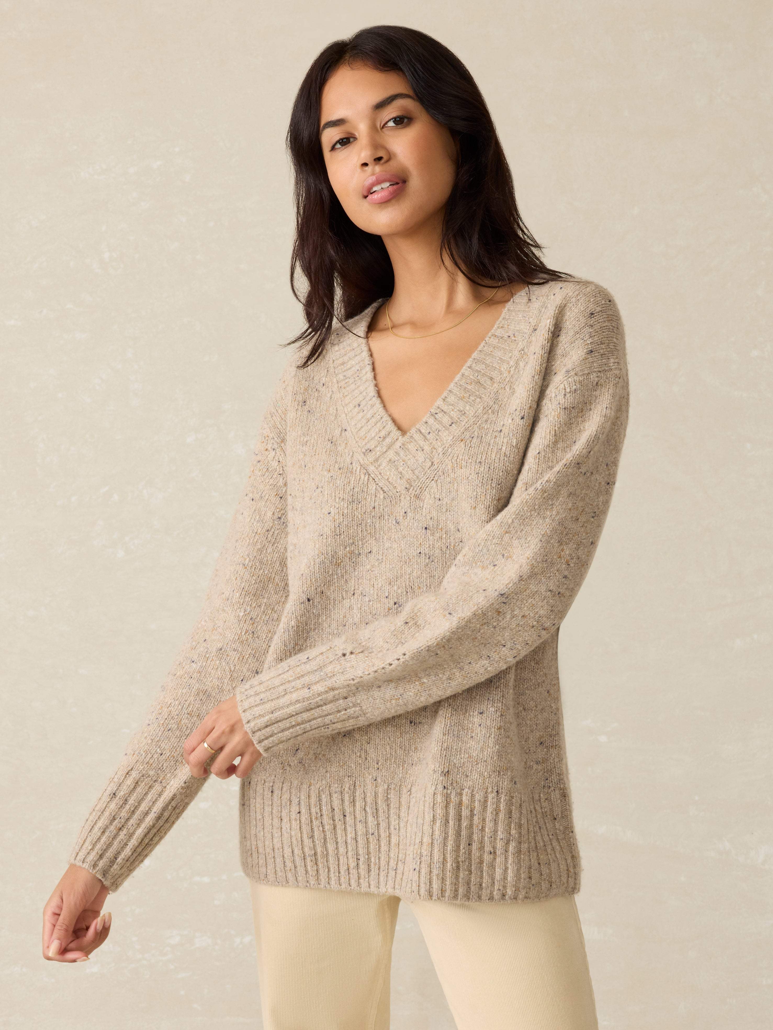 Driftwood Donegal Sweater - Oatcake | Faherty Brand