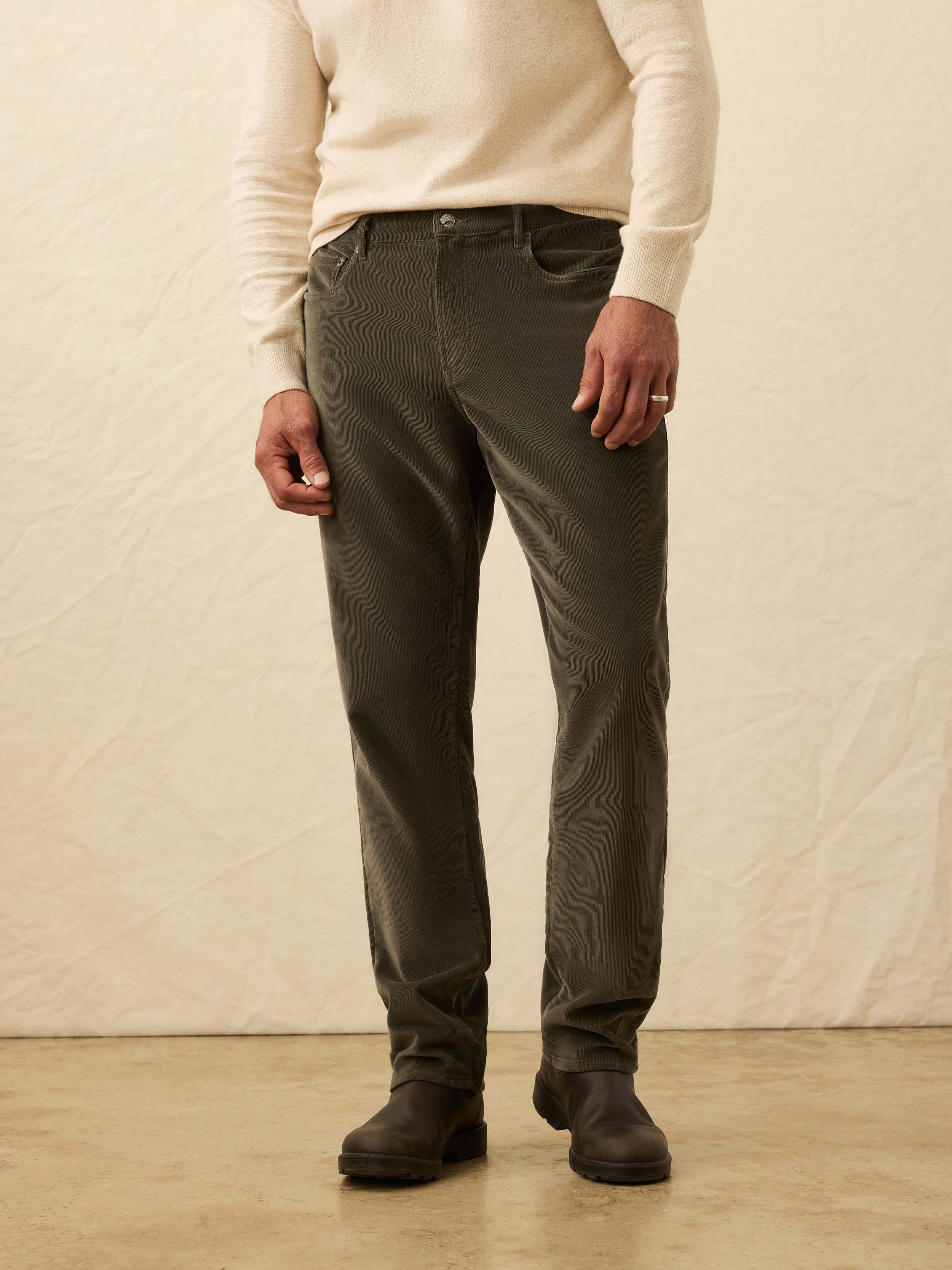 Stretch Terry Corduroy 5 Pocket - Mountain Forest