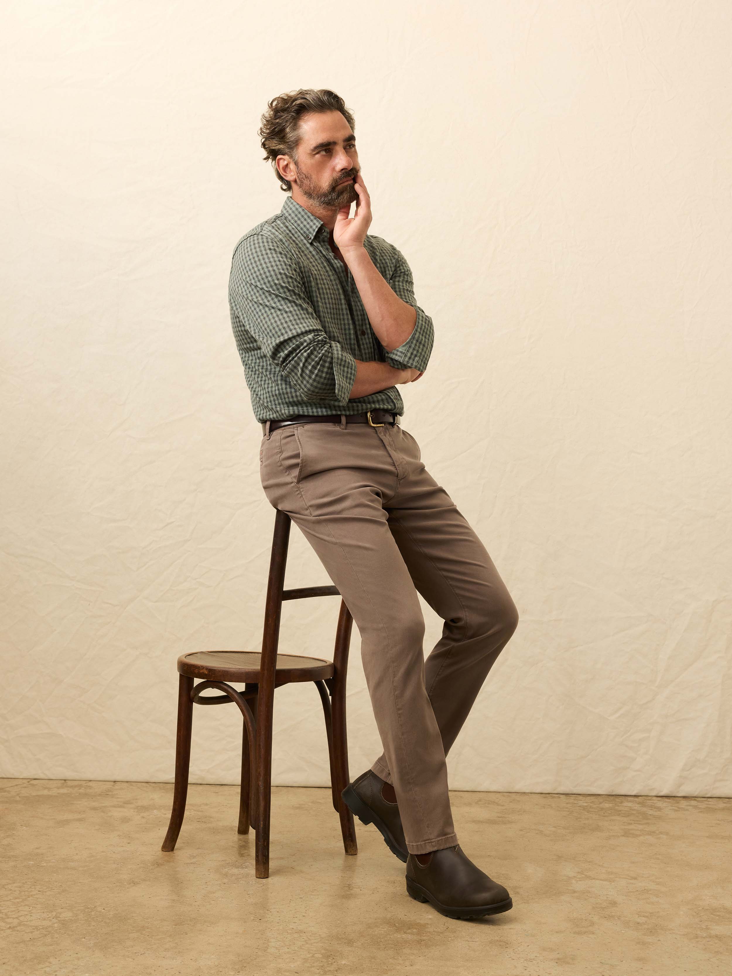Coastline Stretch Chino - Alpine Brown