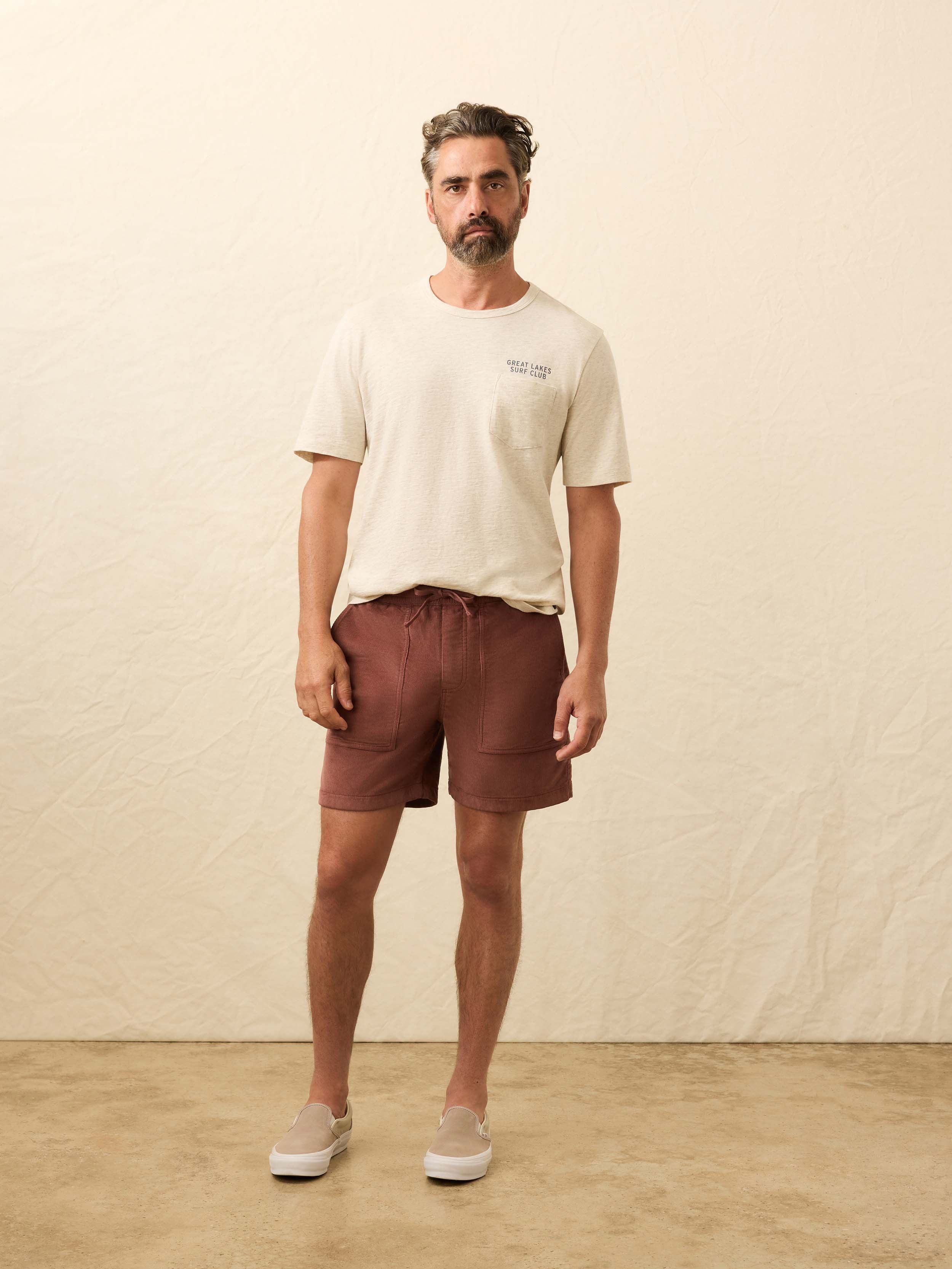 Corduroy Drawstring Utility Short - Chestnut Ridge