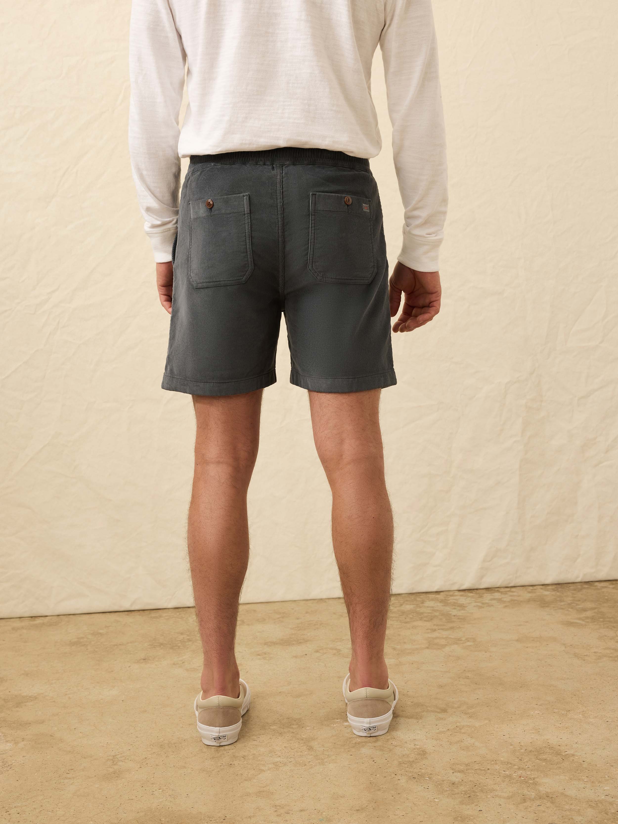Corduroy Drawstring Utility Short - Steel River