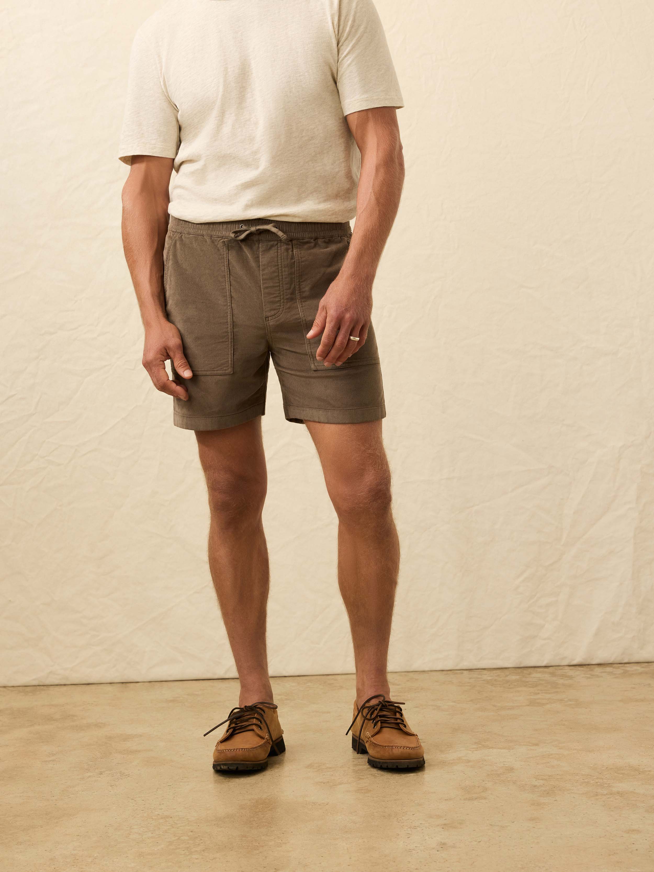 Corduroy Drawstring Utility Short - Elm Ridge