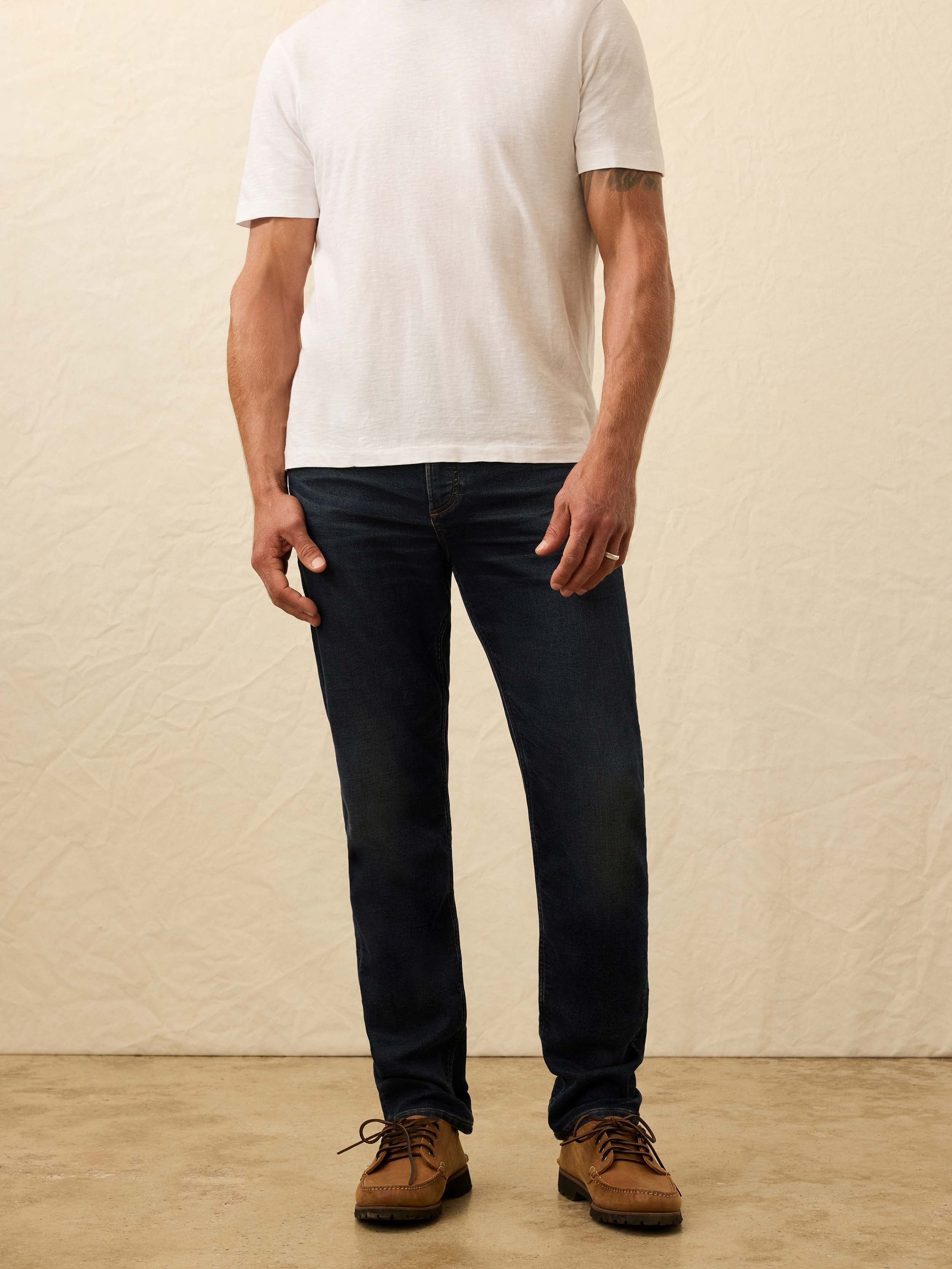 Stretch Terry Indigo 5-Pocket Pant - Belmar Coast Wash