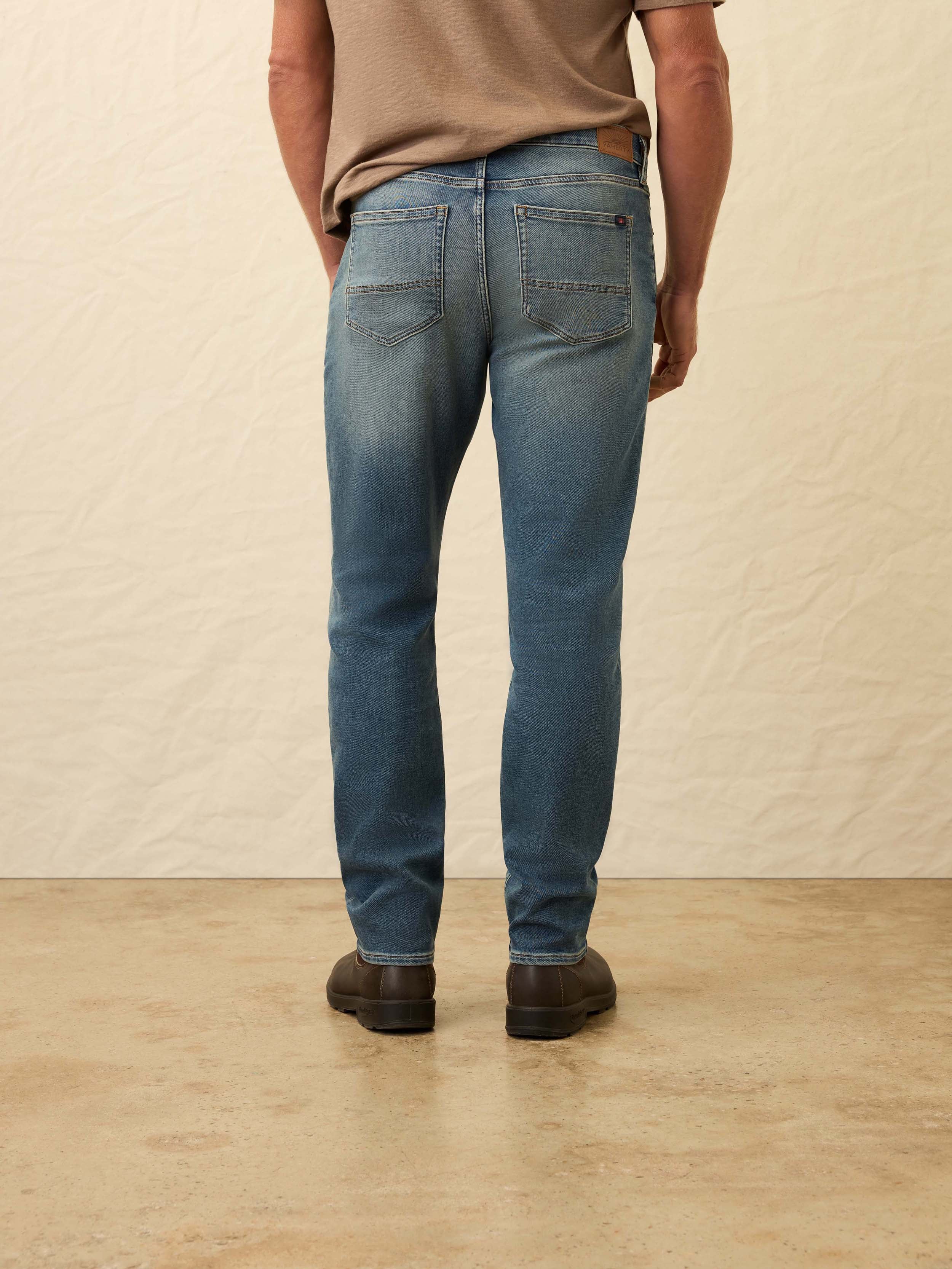 Stretch Terry Indigo 5-Pocket - Indigo Ocean Wash