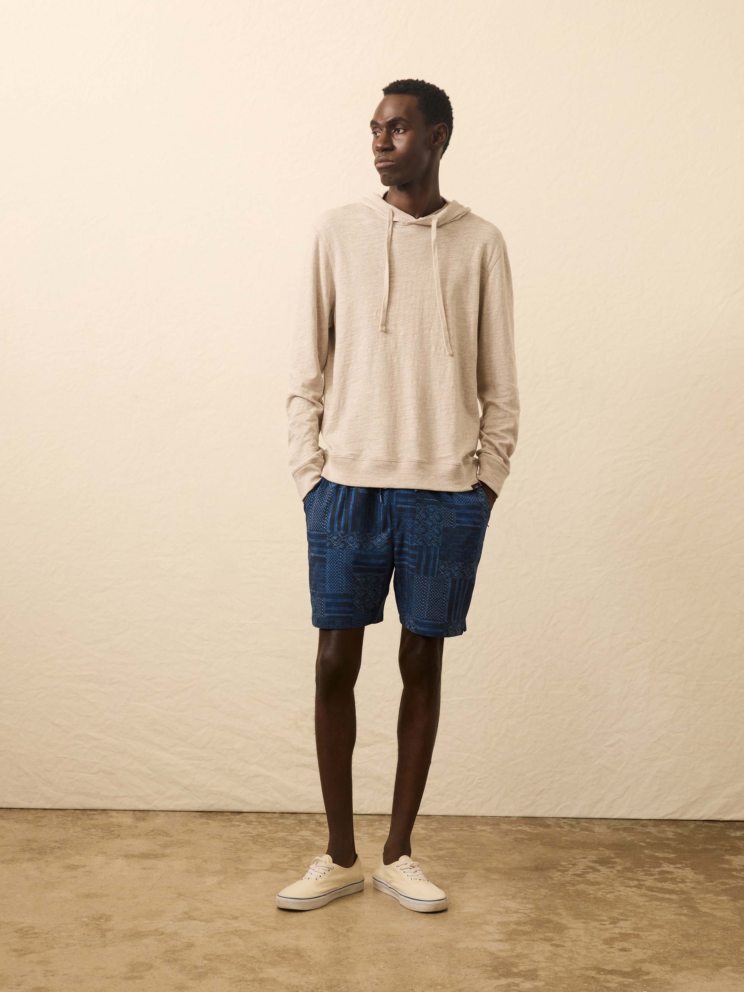 Sunwashed Midweight Organic Hoodie - Oat Plains Heather