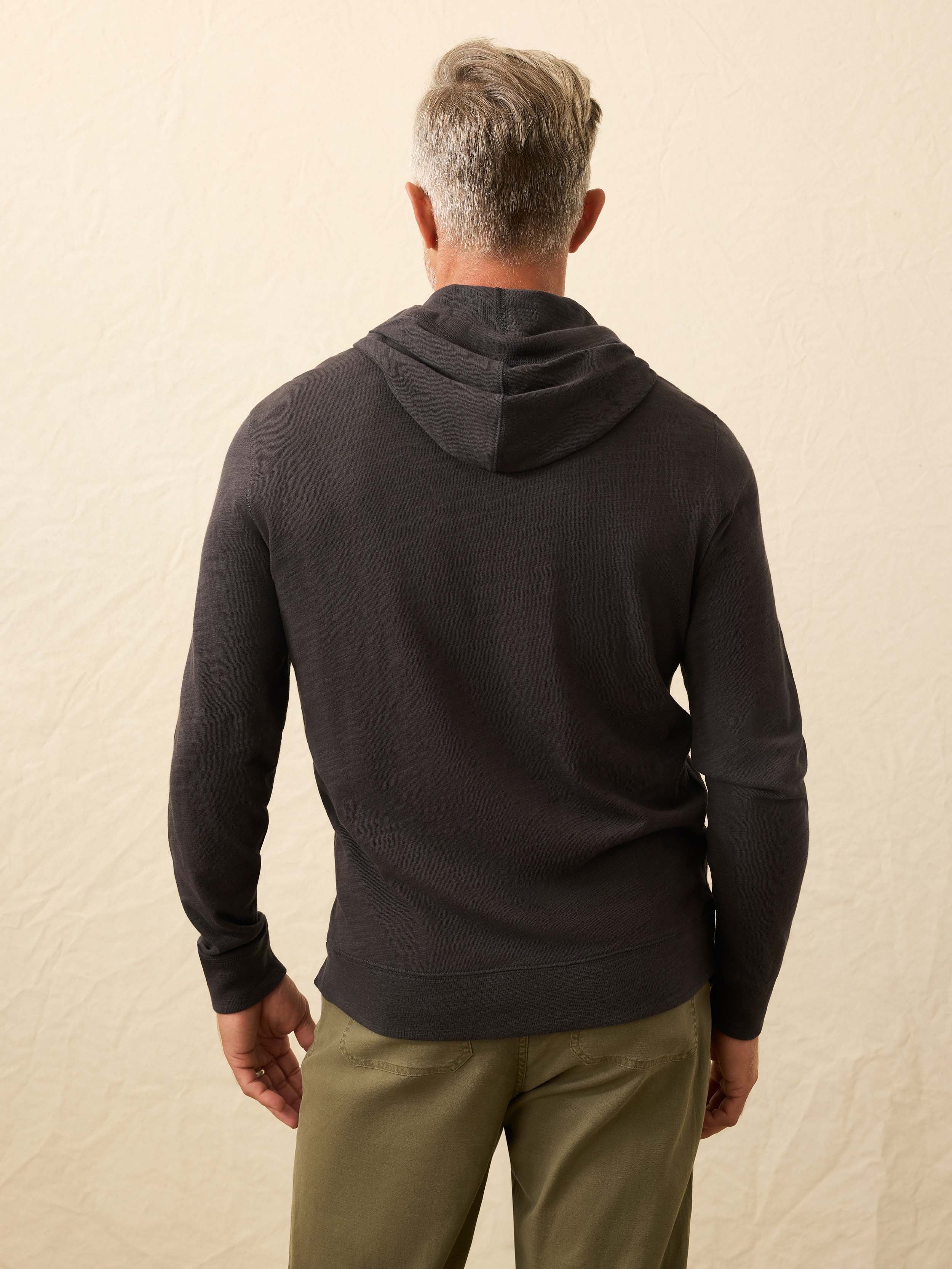 Sunwashed Slub Hoodie - Ridge Black