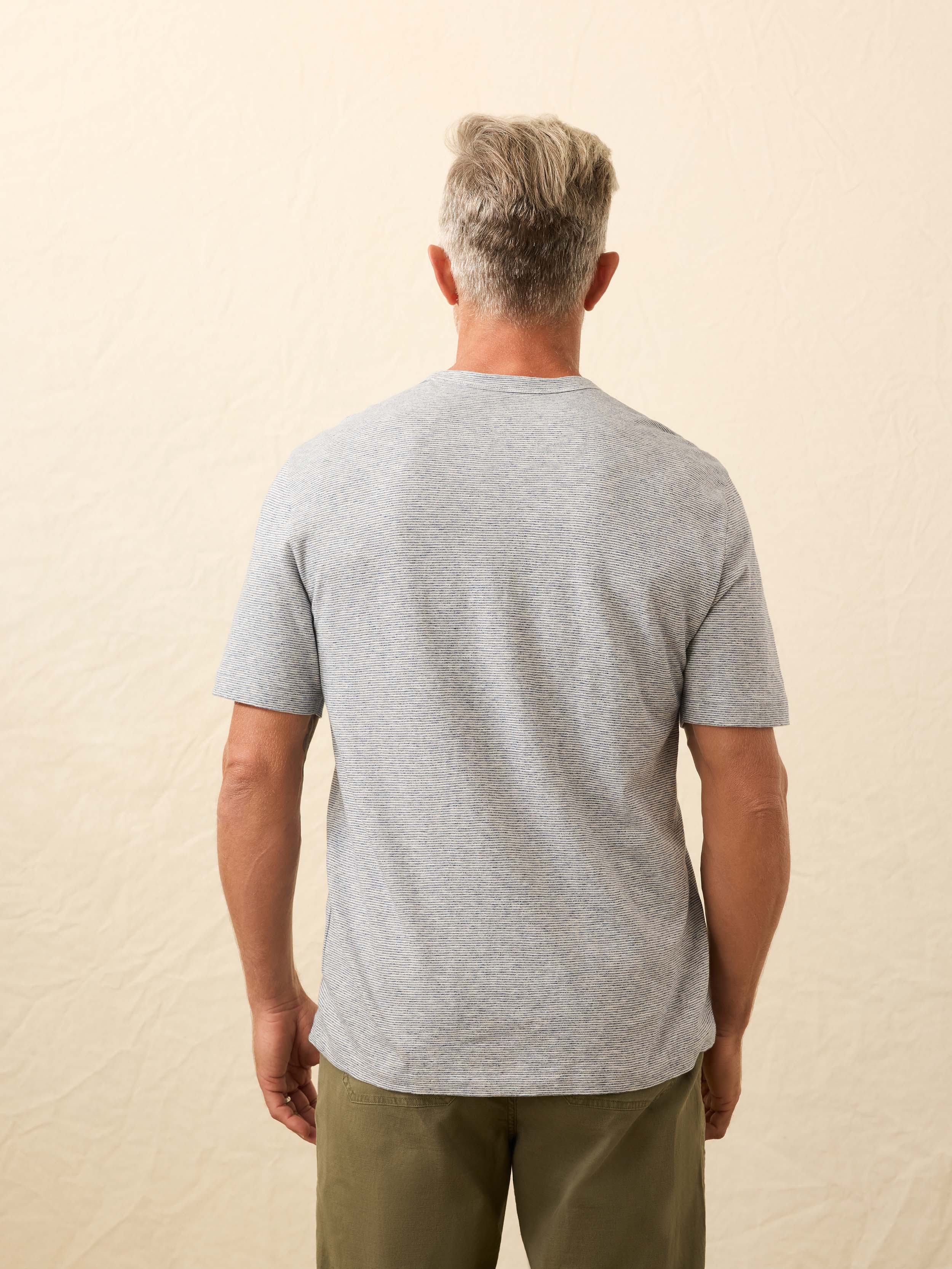 Sunwashed Regenerative Tee - Ice Plunge Stripe