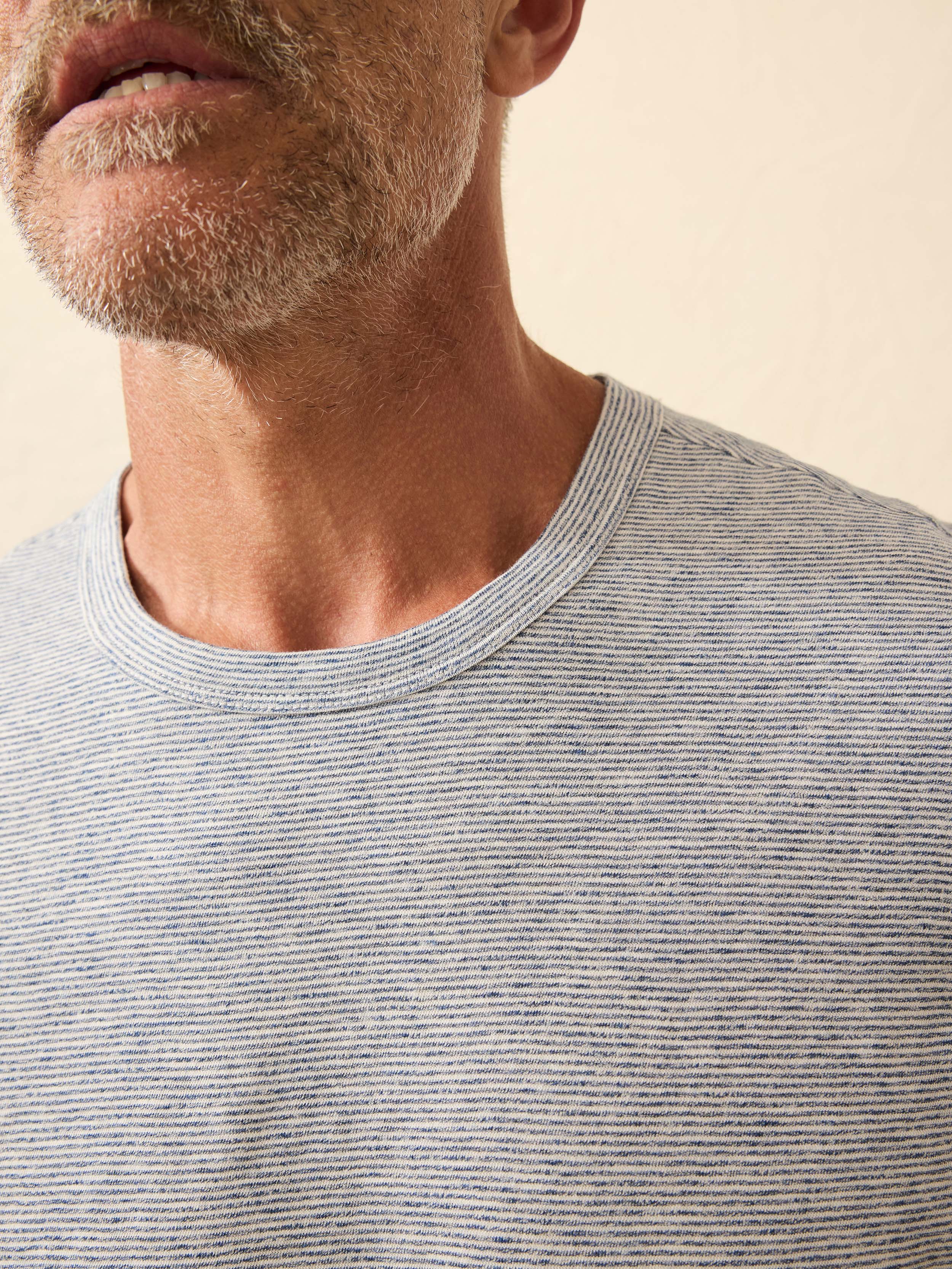 Sunwashed Regenerative Tee - Ice Plunge Stripe