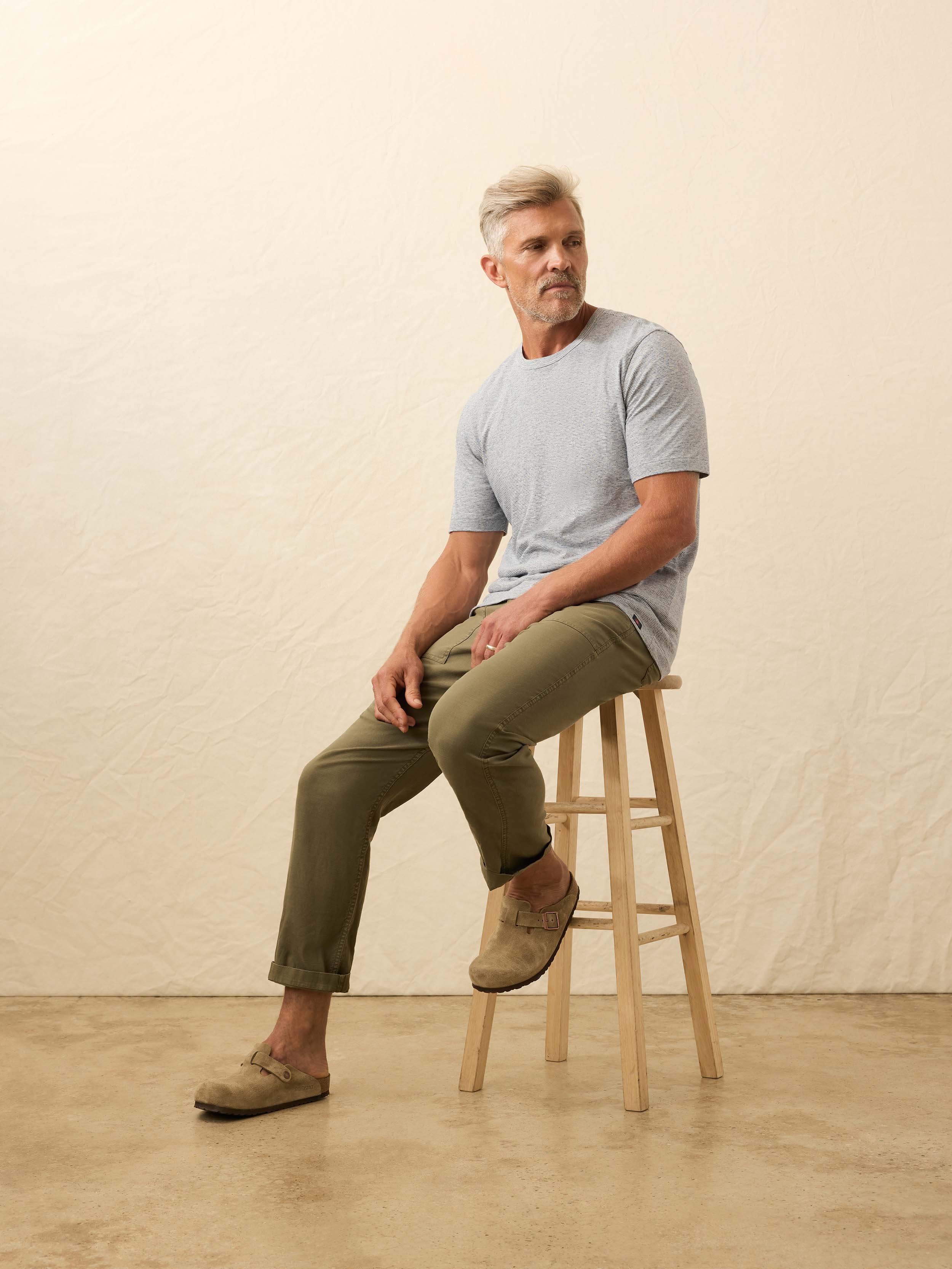 Sunwashed Regenerative Tee - Ice Plunge Stripe