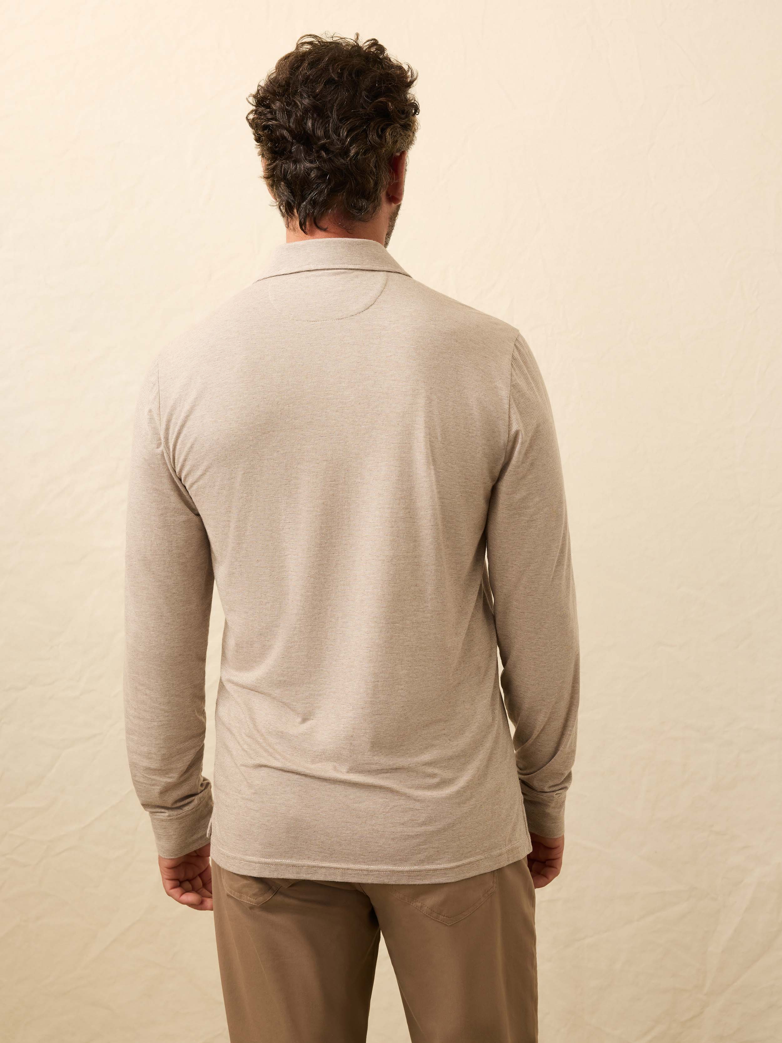 Long-SLeeve Movement™ Polo - Mountain Bark Feeder
