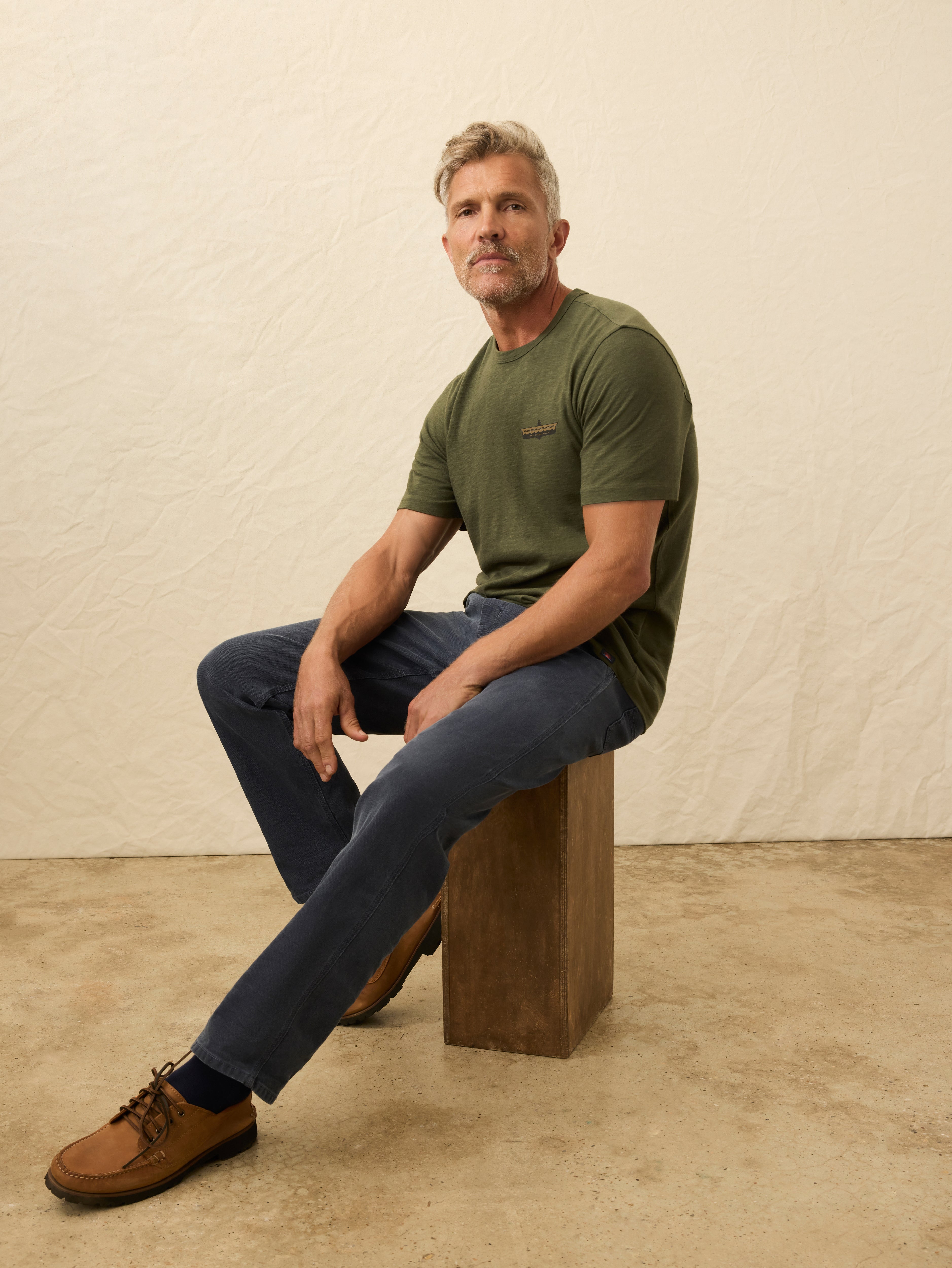 Nazare Sunwashed Tee - Fall Evergreen