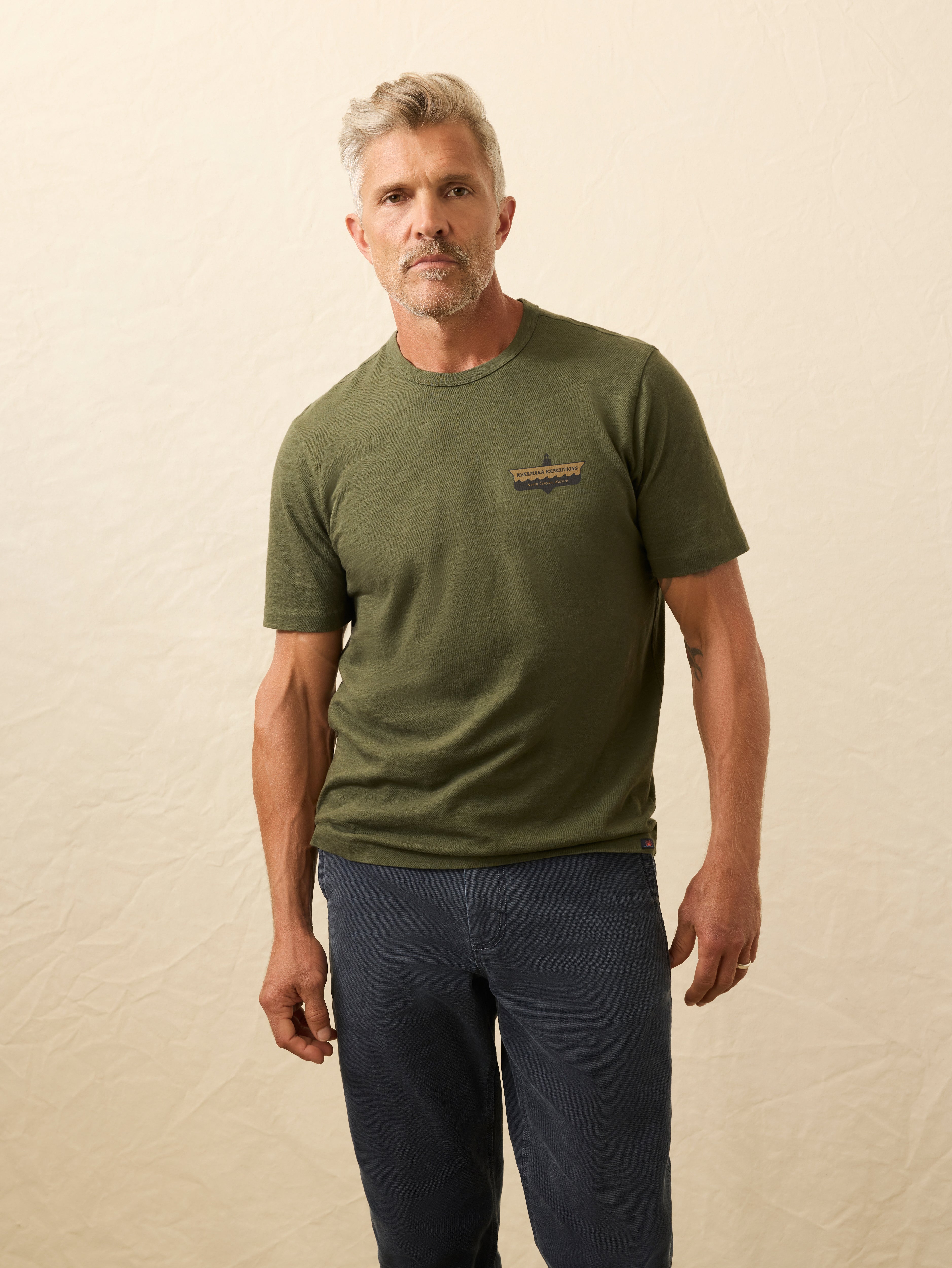 Nazare Sunwashed Tee - Fall Evergreen