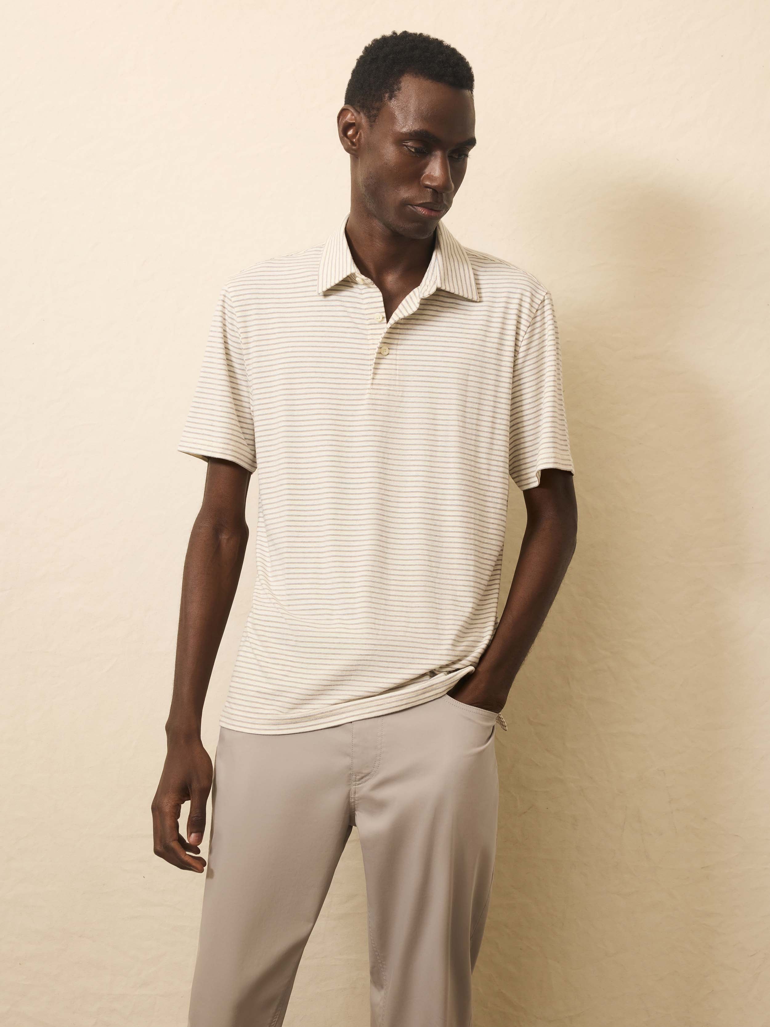 Short Sleeve Movement™ Polo Shirt - Logan Creek Stripe