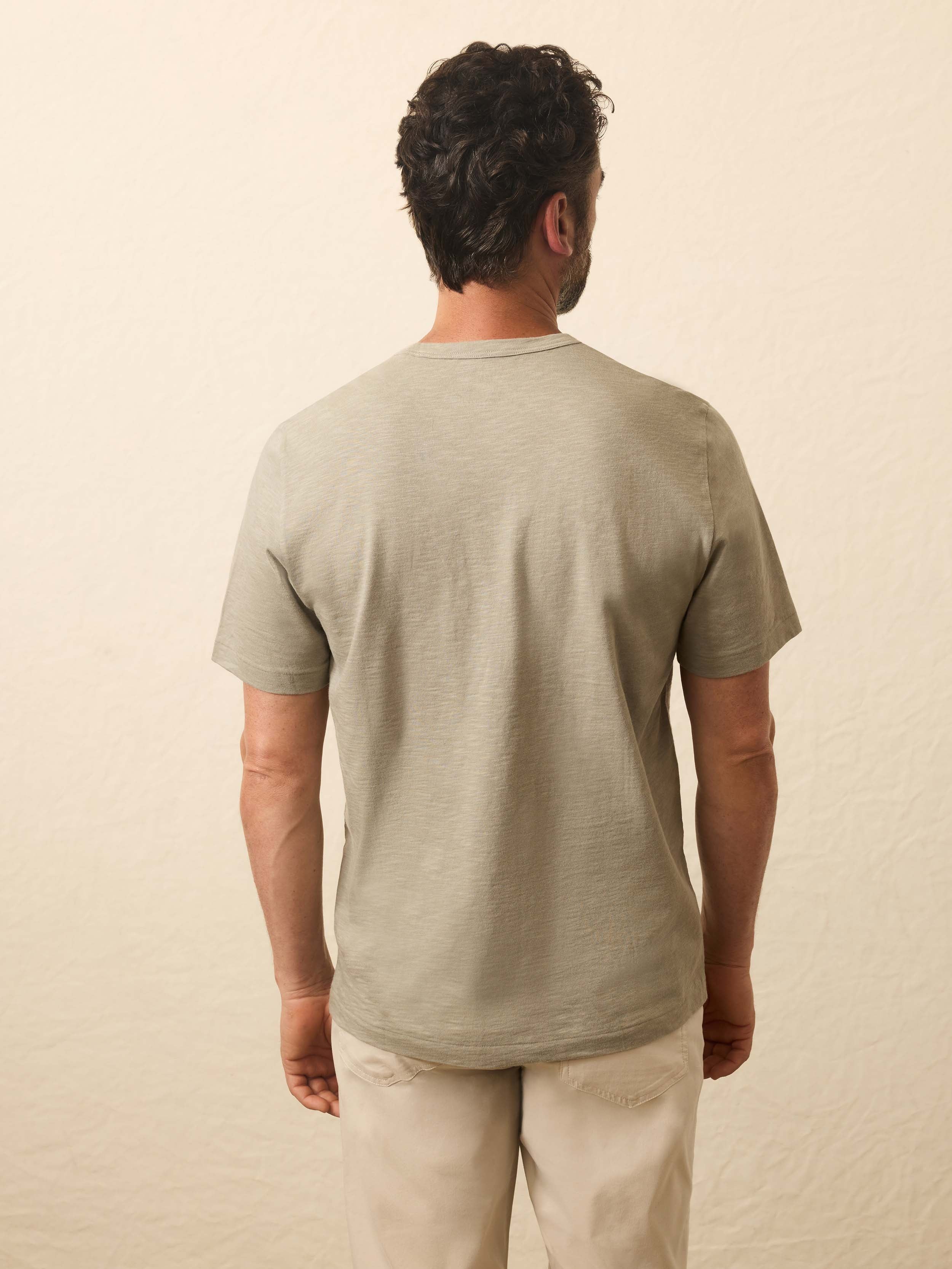 Sunwashed Regenerative Pocket Tee - Coastal Sage