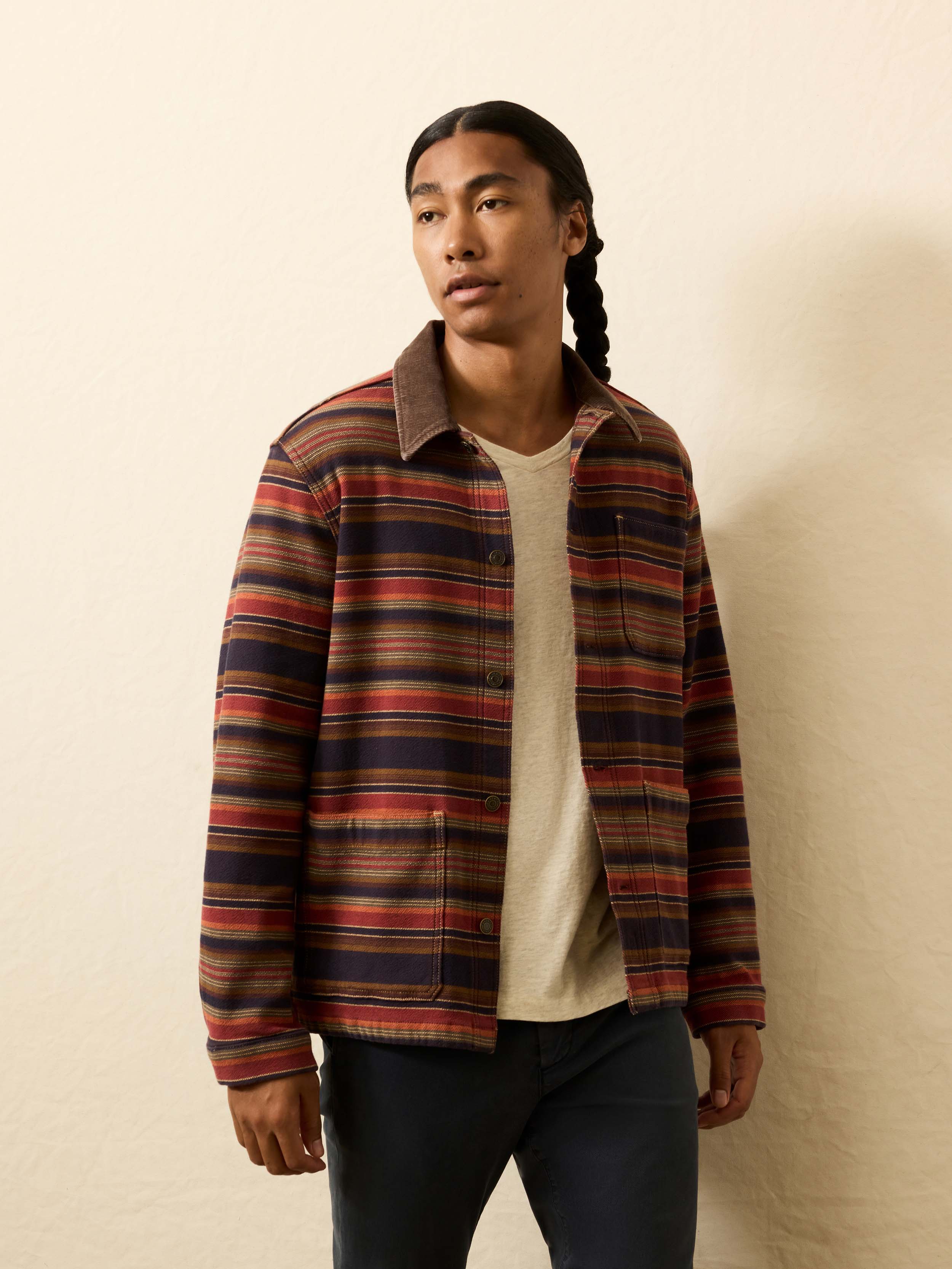 High Ridge Twill Studio Jacket - Night Time Fire Stripe