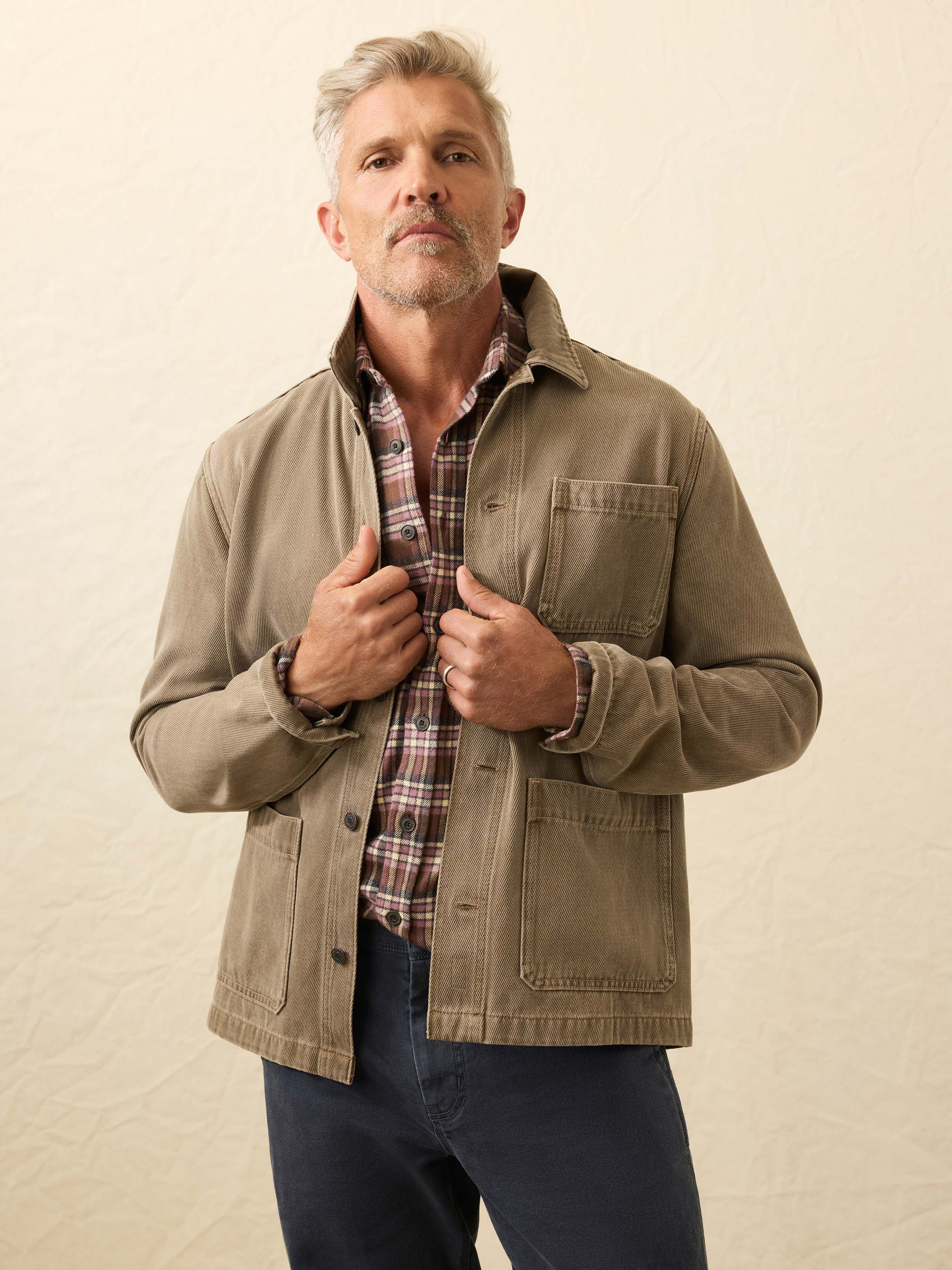 High Ridge Twill Studio Jacket - Unisex - Almond Hill Wash
