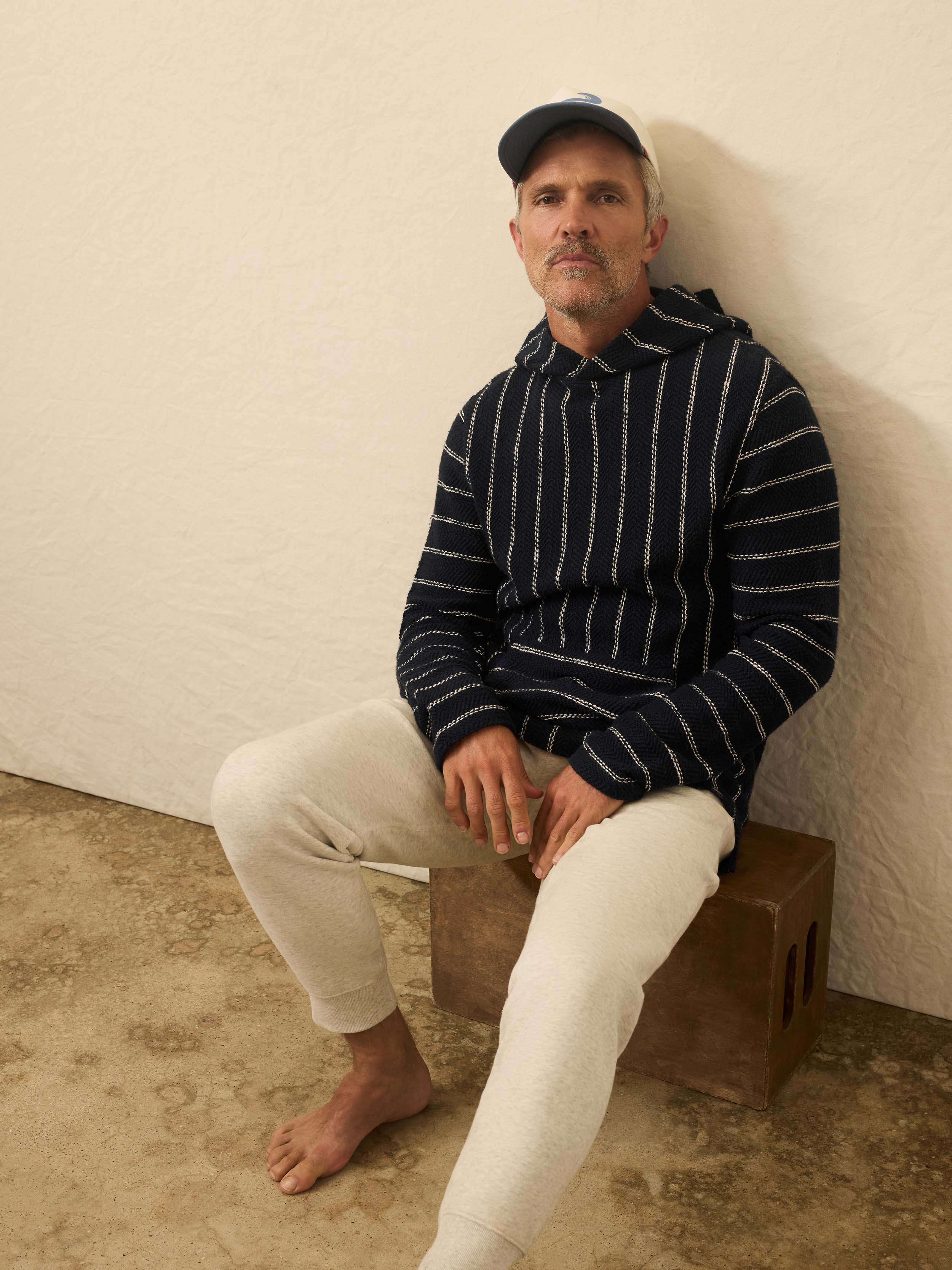Whitewater Hoodie - Navy Point Stripe