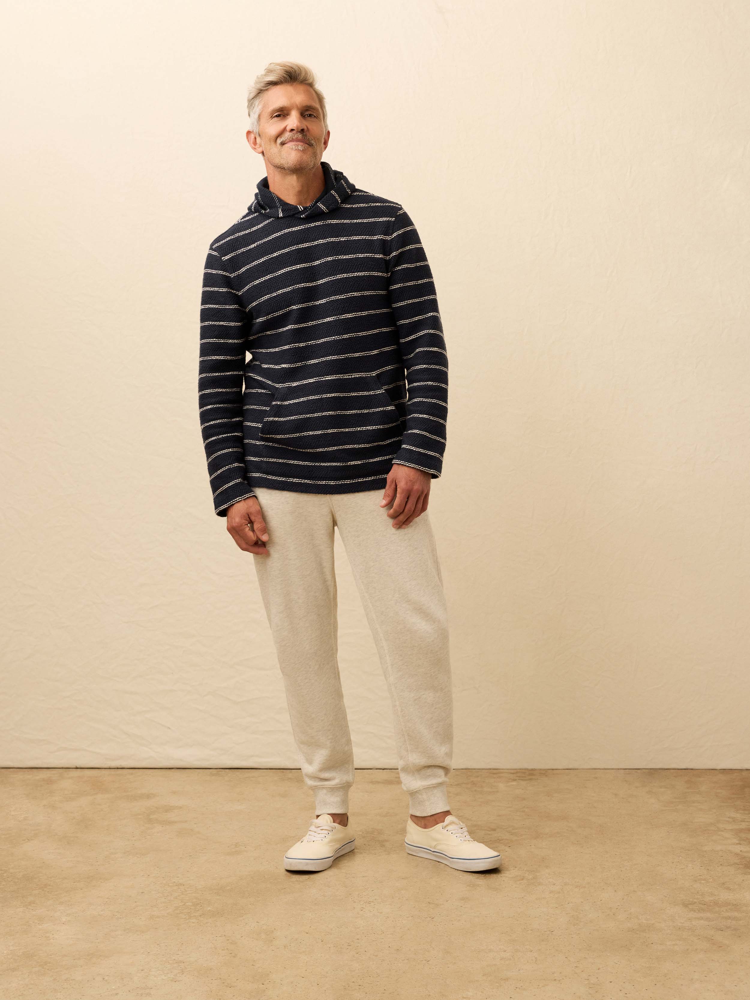 Whitewater Hoodie - Navy Point Stripe