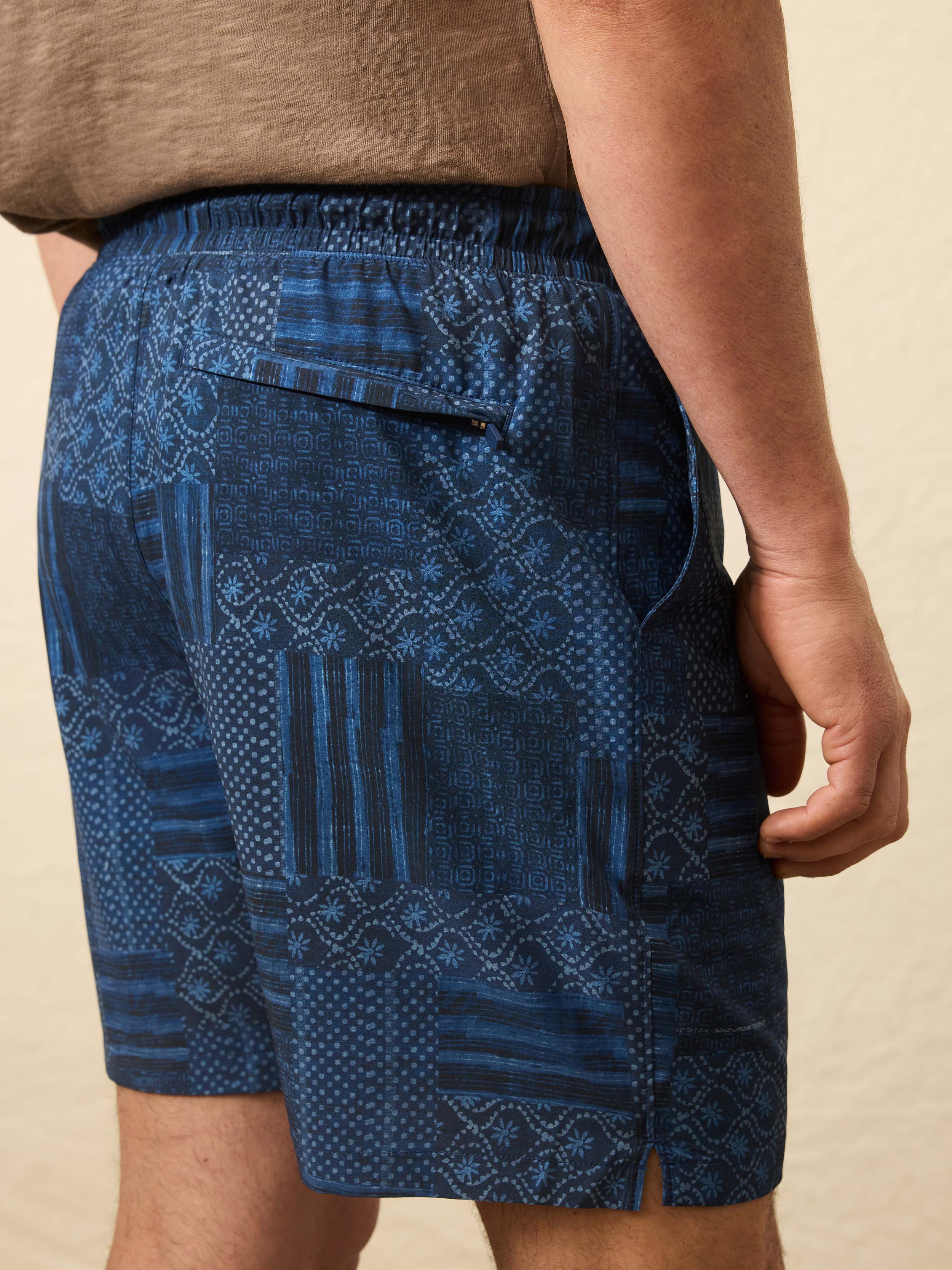 Shorelite Lined Trunk (7") - Harbor Blues Patchwork