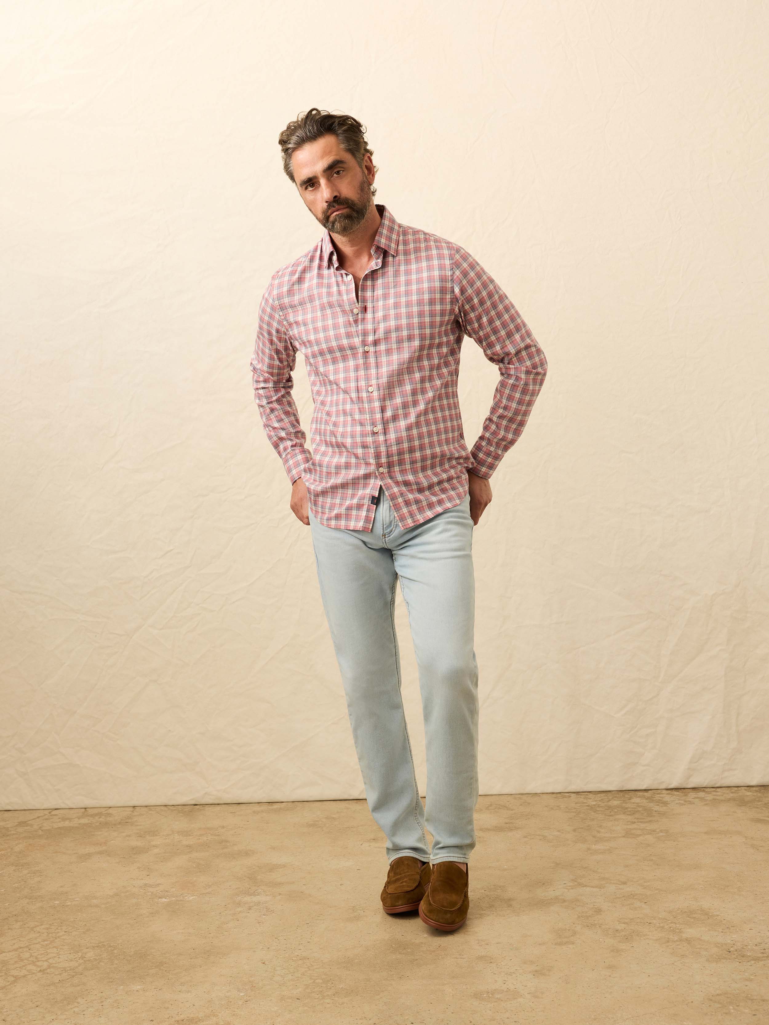 Movement™ Shirt - Red Charcoal Plaid