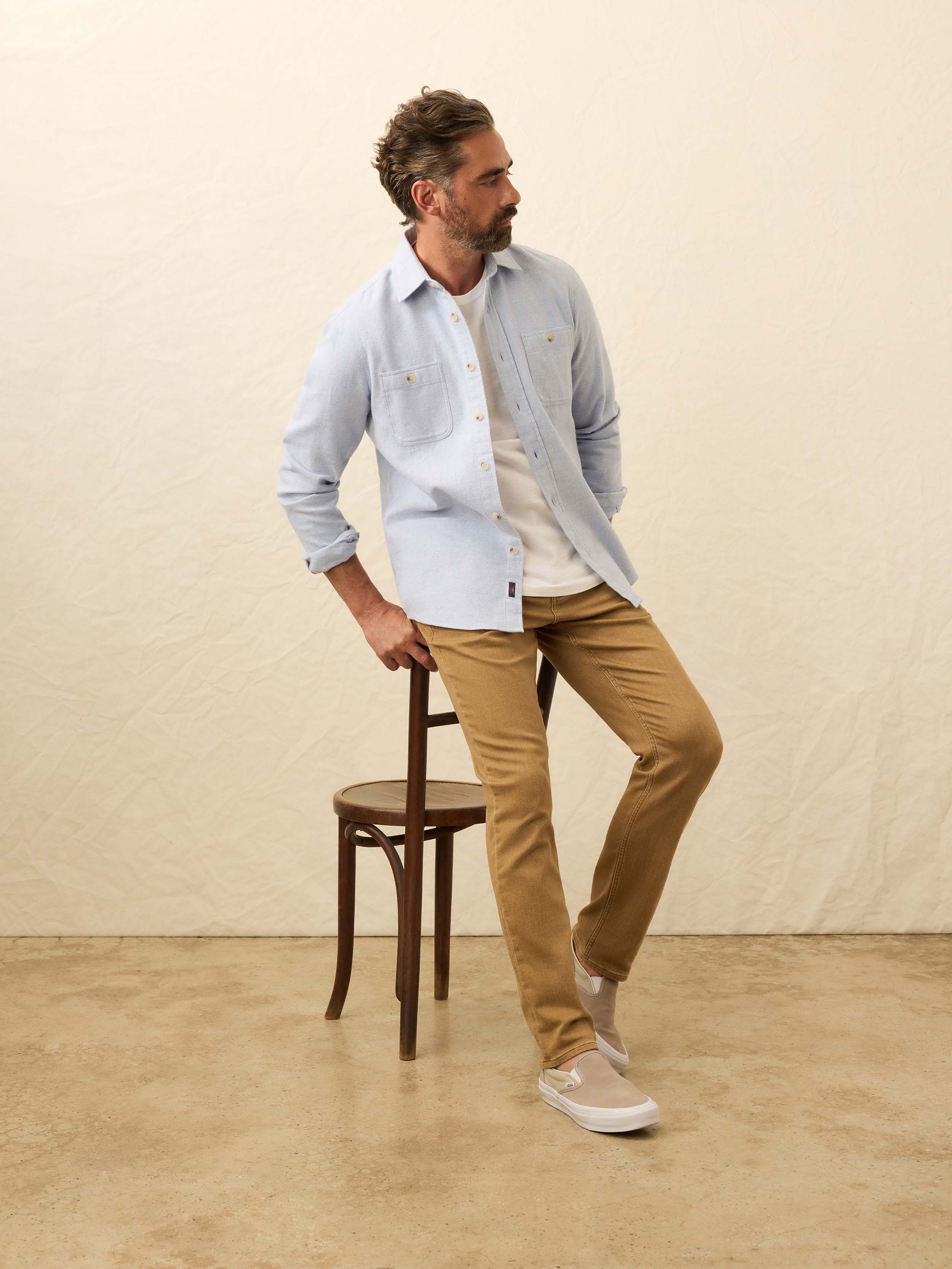 Heirloom Portuguese Flannel Shirt- Amorosa Blue