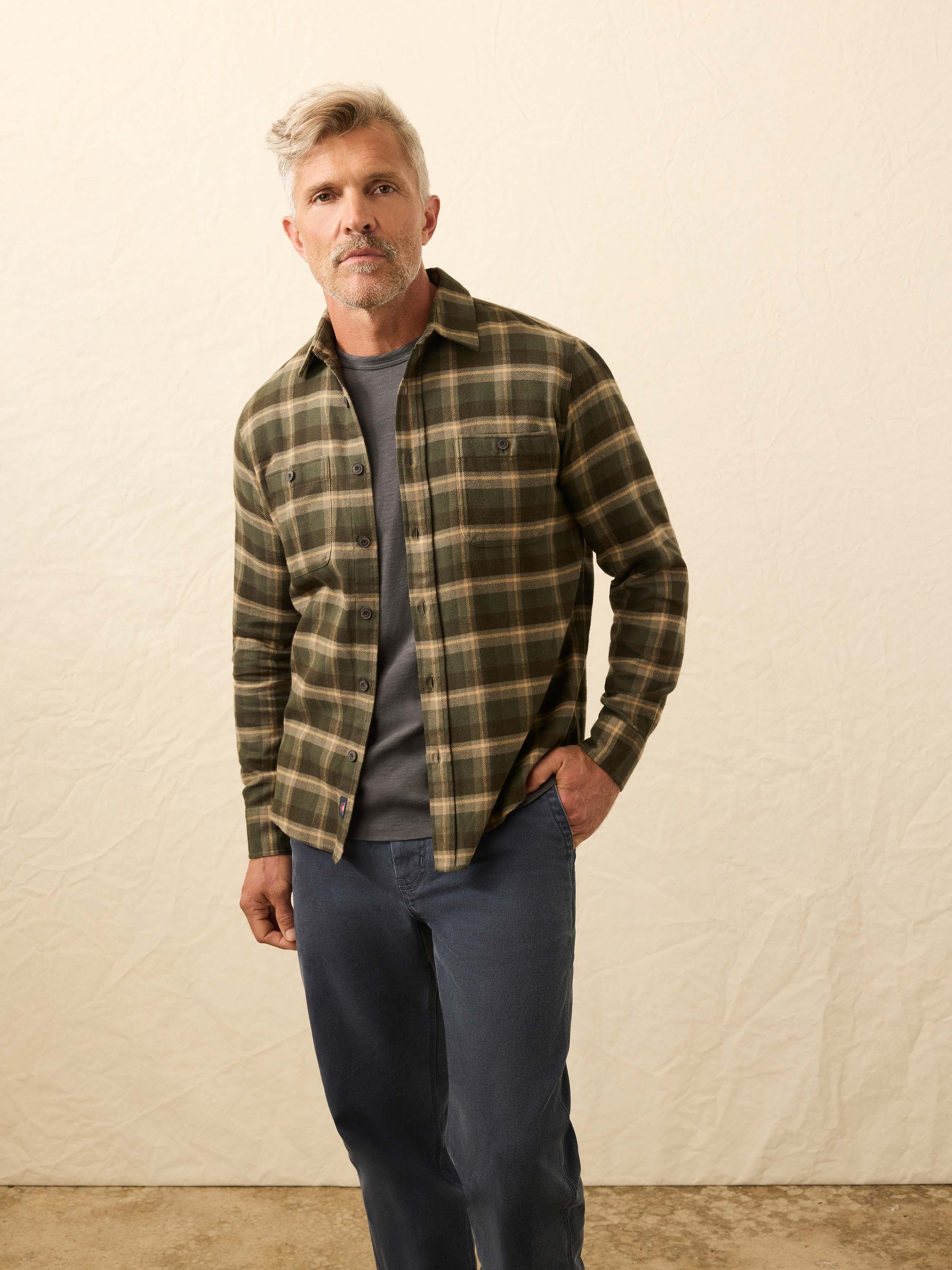 Heirloom Portuguese Flannel Shirt- Garret Verde Plaid