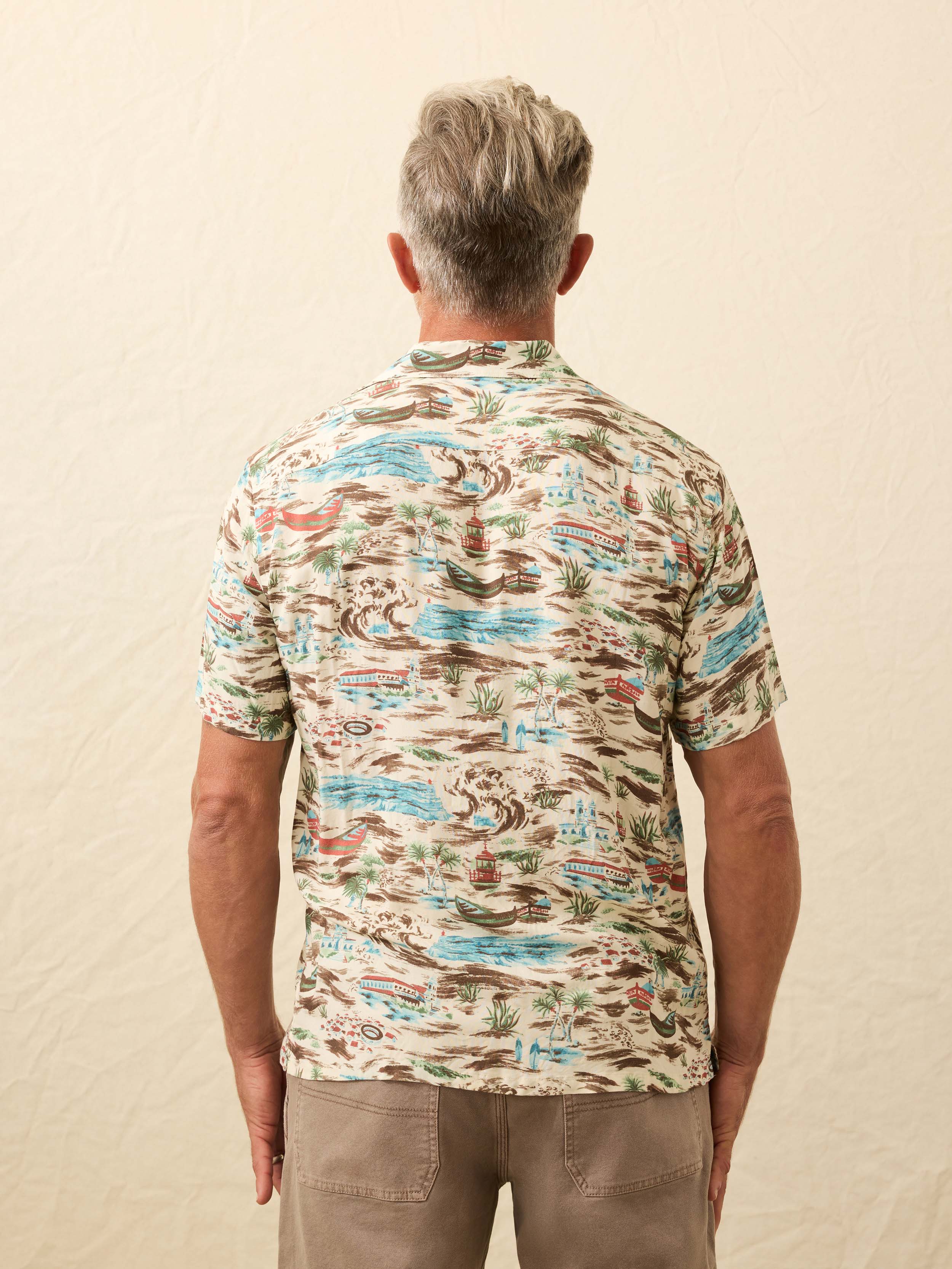 Short-Sleeve Bali Camp Shirt - Nazare Shore