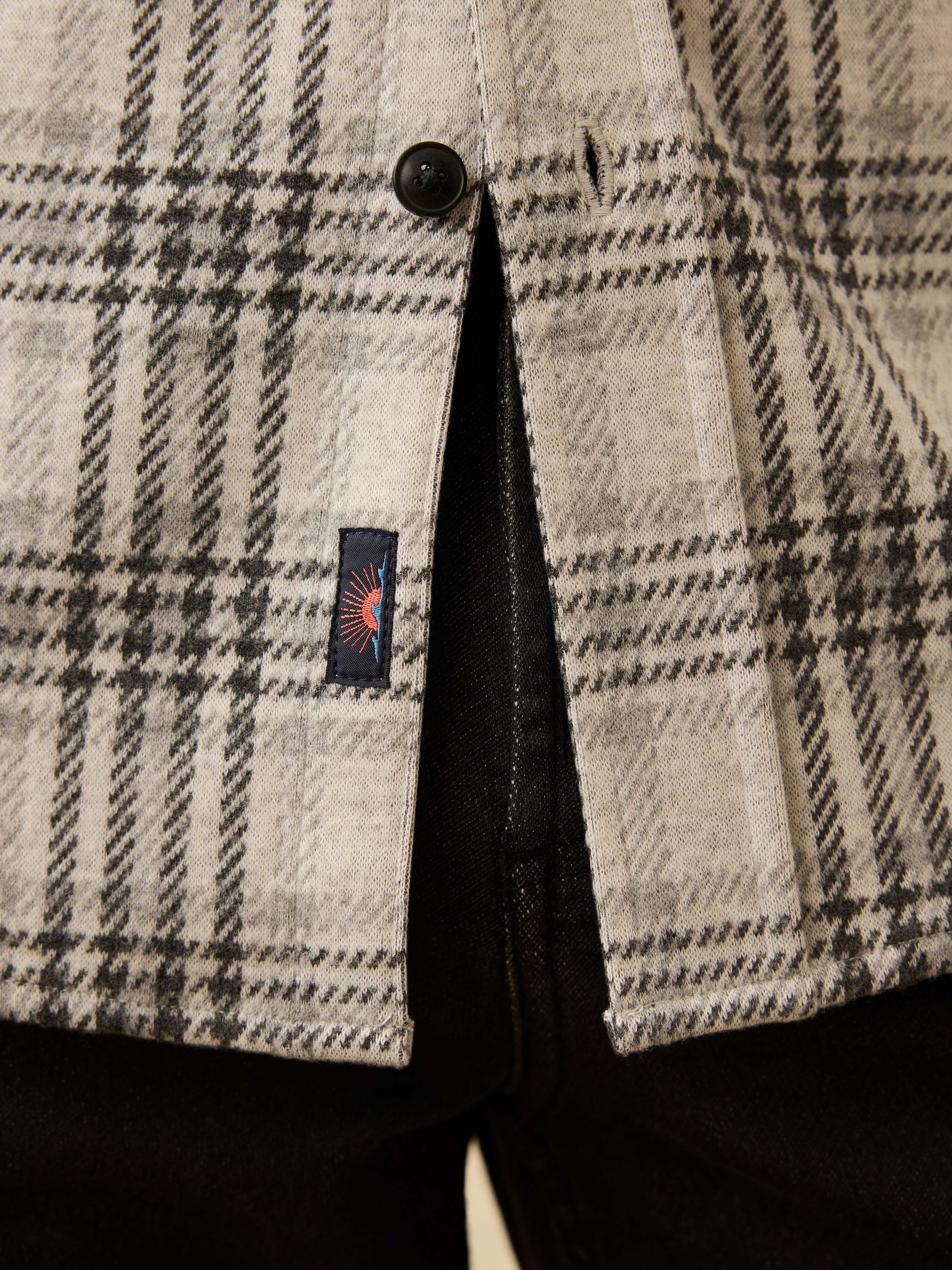 Legend™ Sweater Shirt - Charcoal Cream Plaid