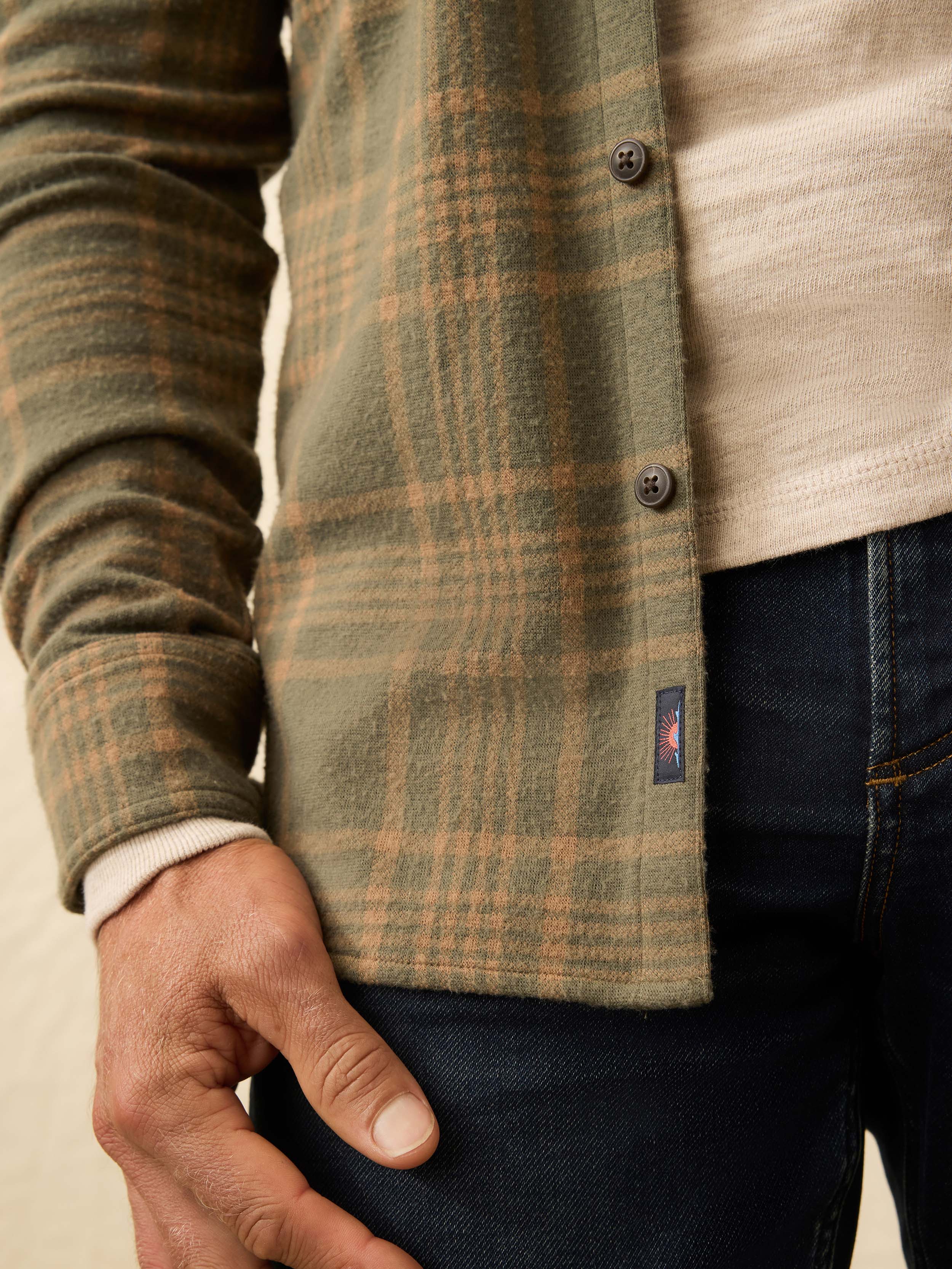 Legend™ Sweater Shirt - Woodland Olive Plaid